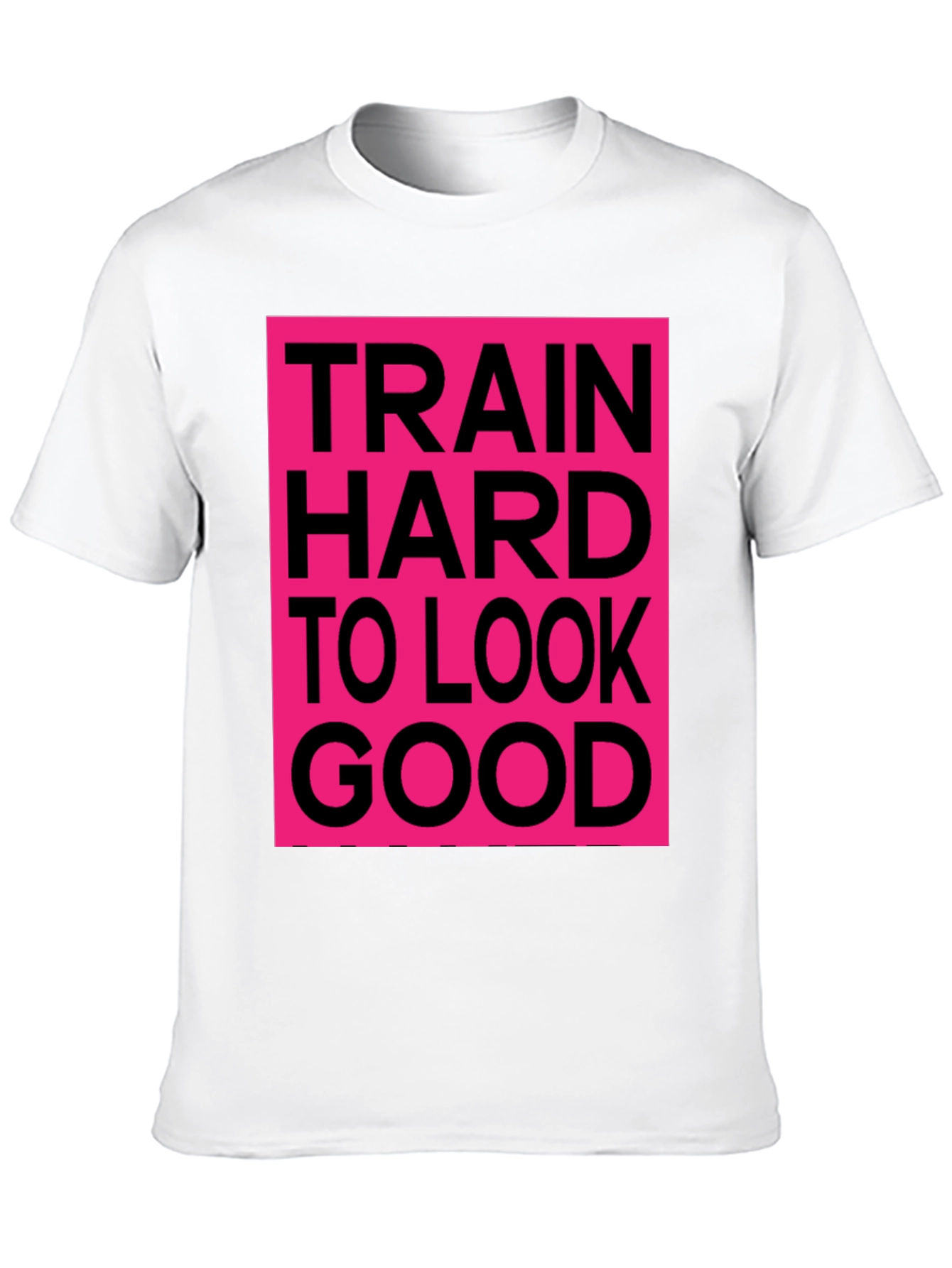 Train Hard Graphic Tee - Black Cotton Casual Shirt