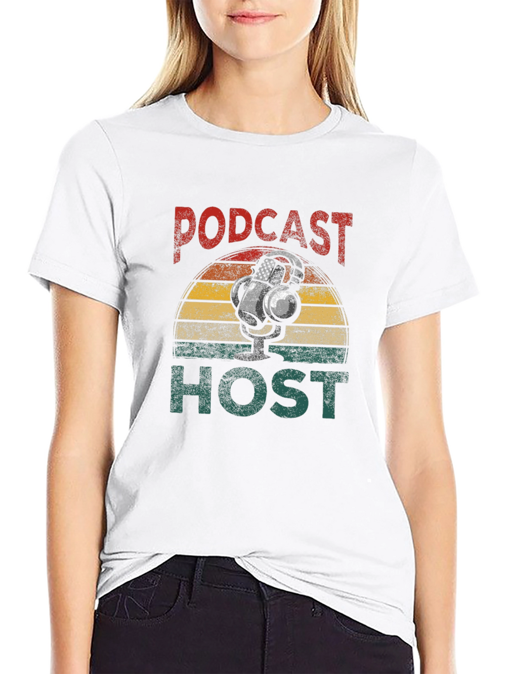 Podcast Host Retro Graphic T-Shirt