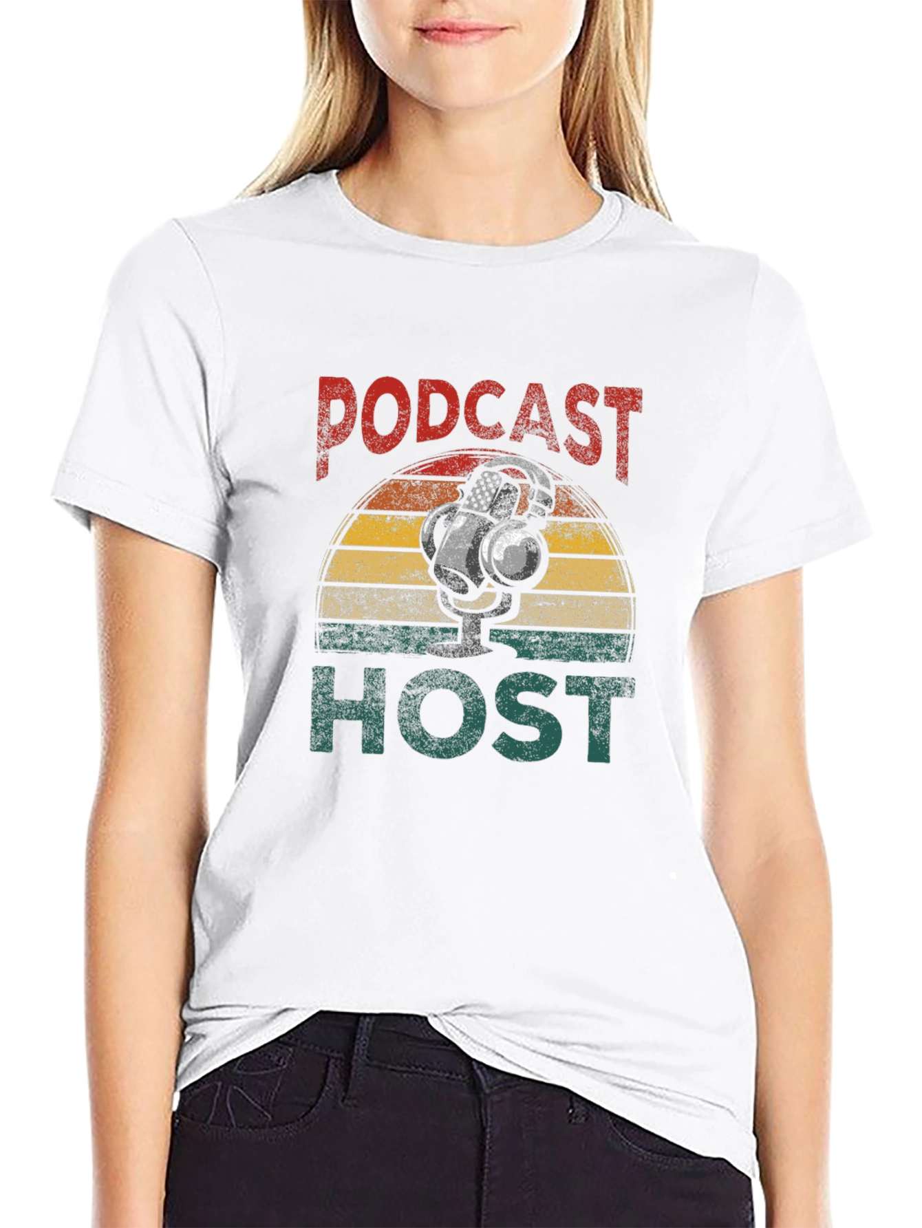 Podcast Host Retro Graphic T-Shirt