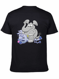 Elephant & Donkey Cartoon T-Shirt