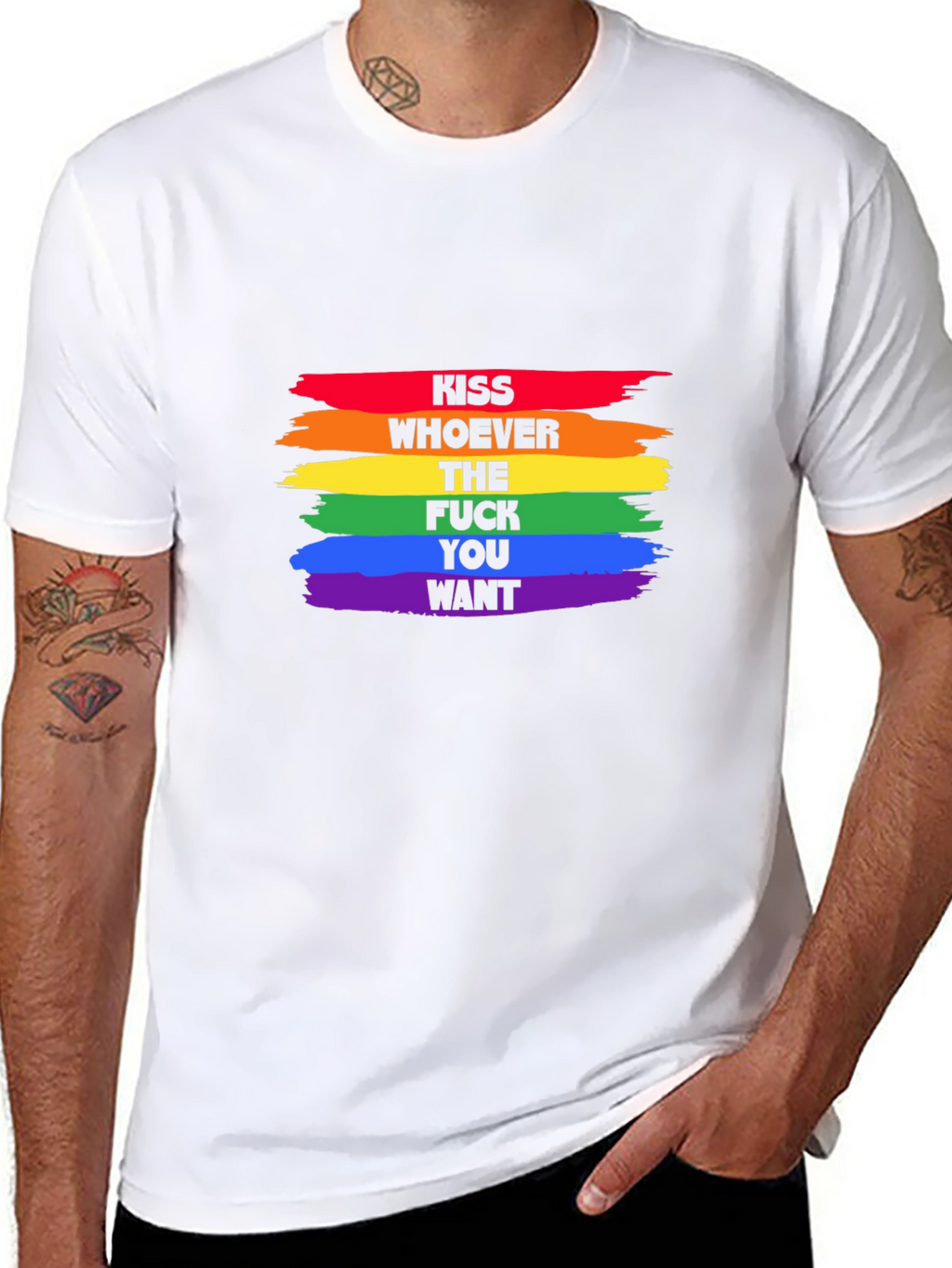 Pride Kiss Whoever You Want Graphic Tee