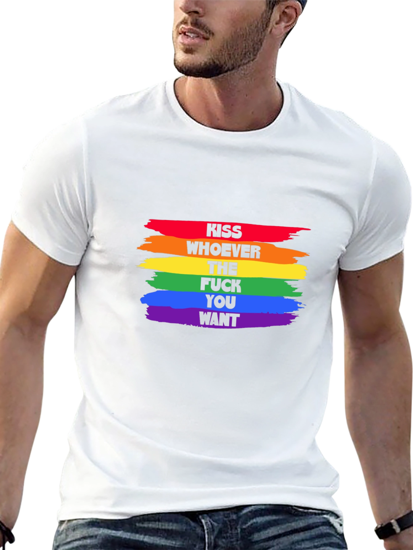 Pride Kiss Whoever You Want Graphic Tee