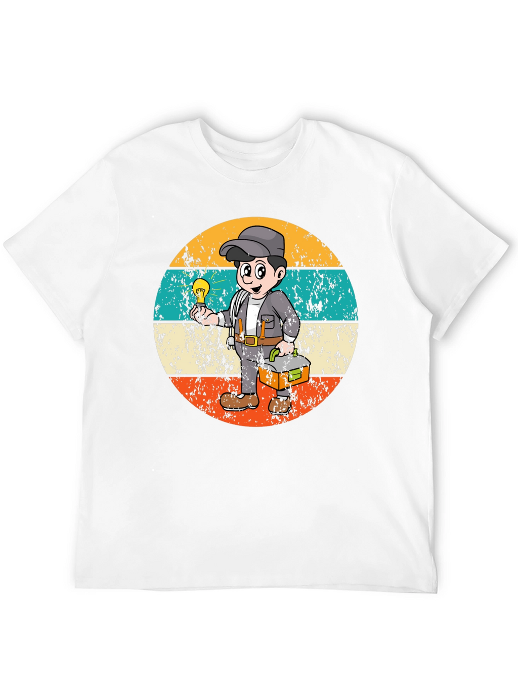 Electrician Cartoon Graphic Tee