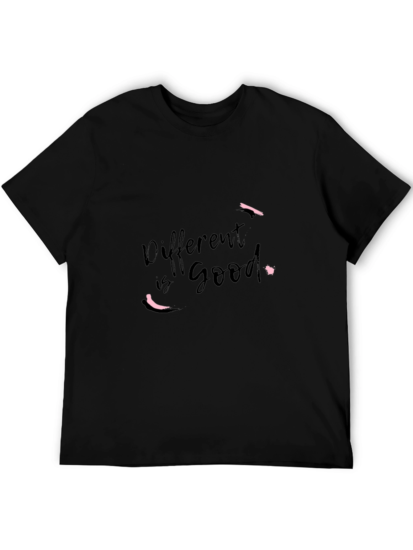 Different is Good Graphic T-Shirt - Black