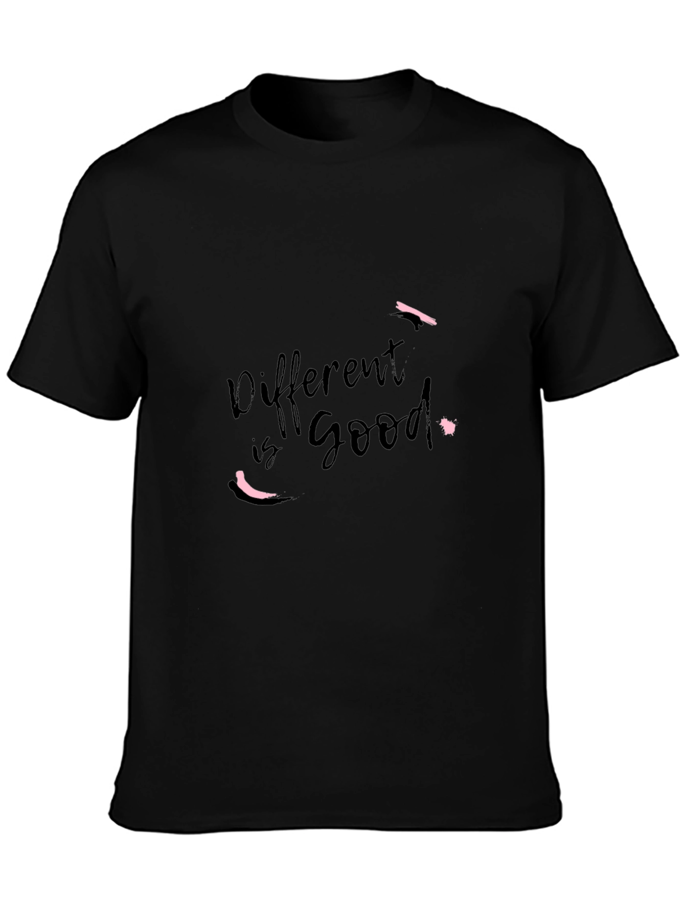 Different is Good Graphic T-Shirt - Black
