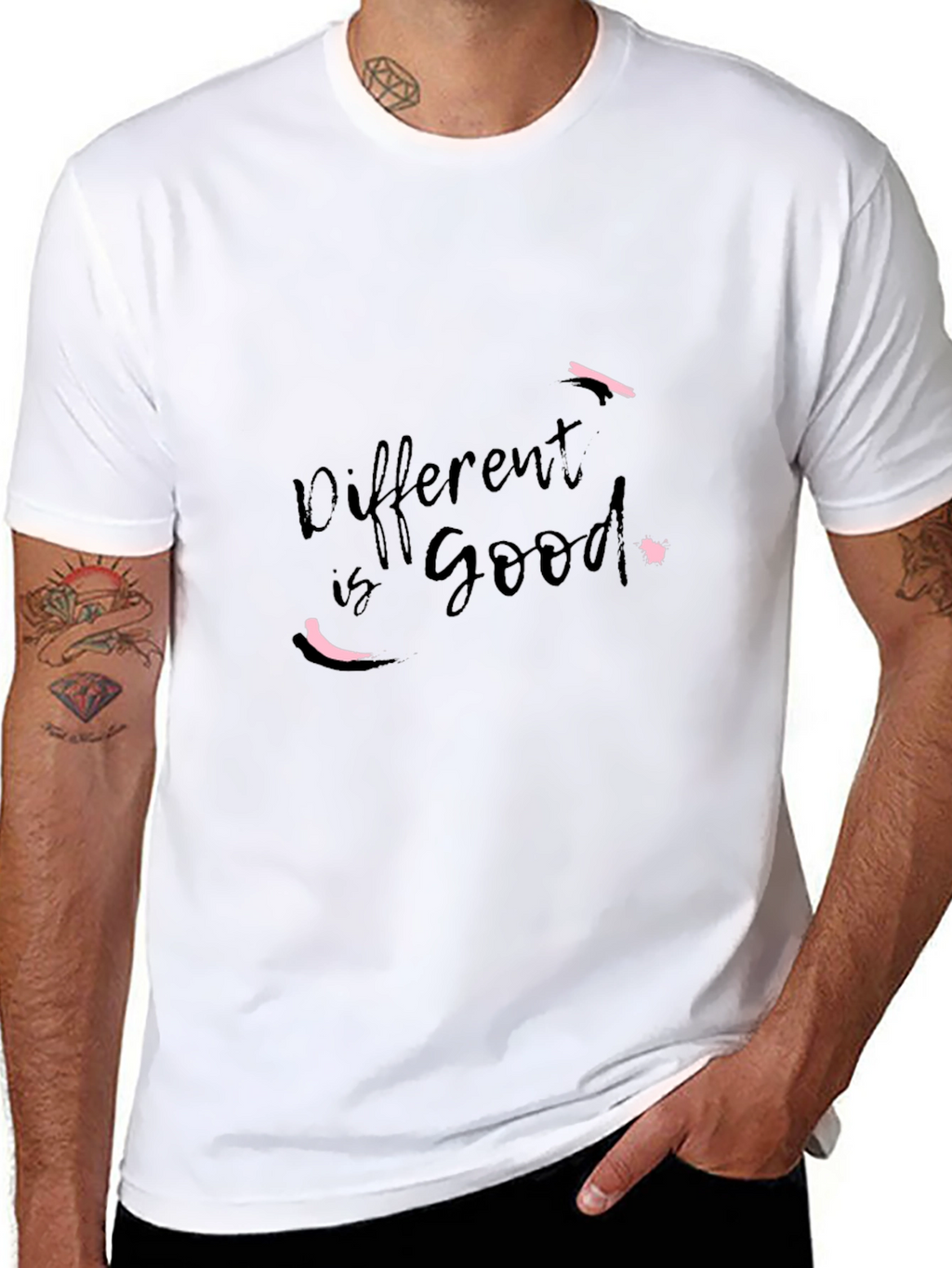 Different is Good Graphic T-Shirt - Black