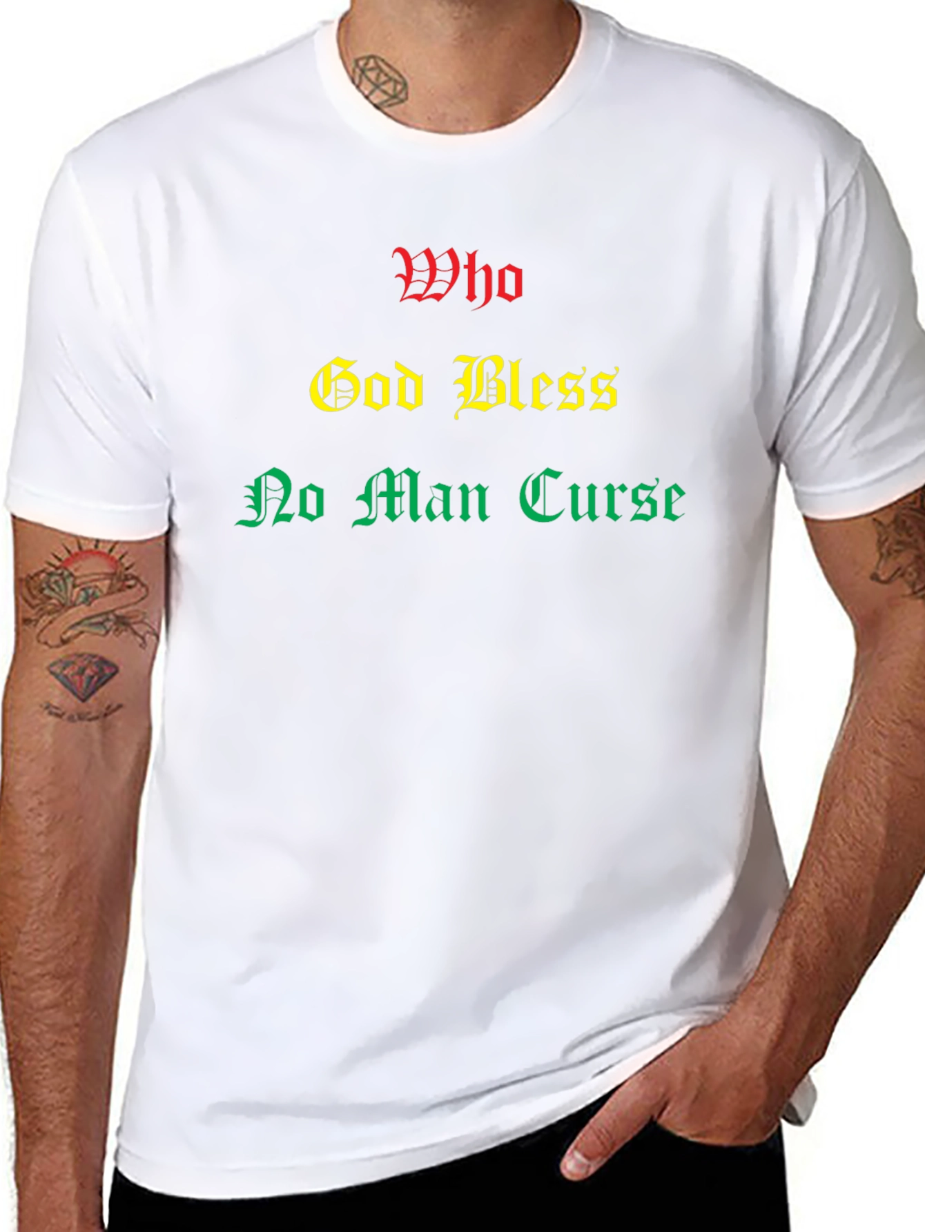 Rasta T-Shirt: Who God Bless No Man Curse