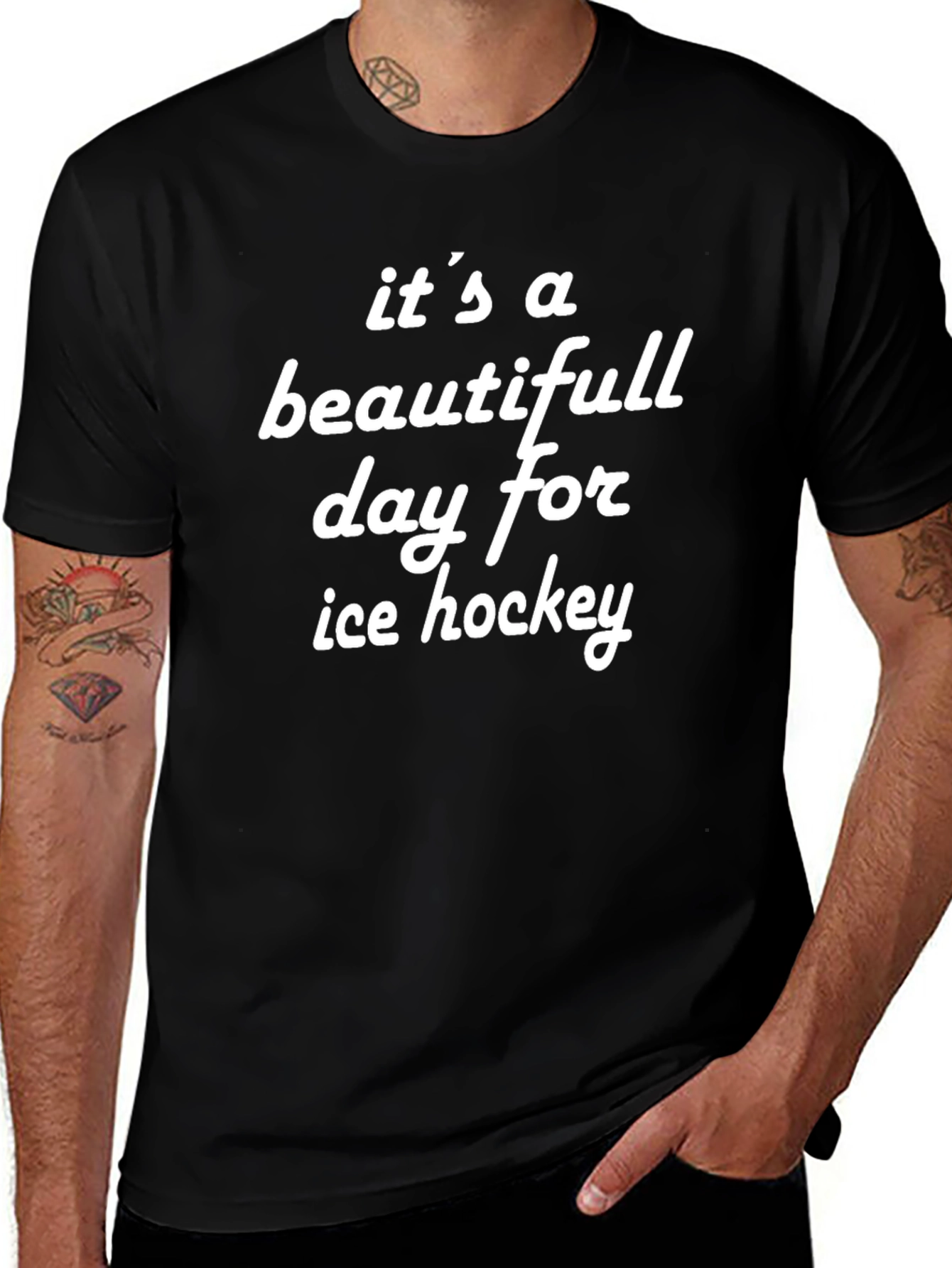 Beautiful Day for Ice Hockey T-Shirt