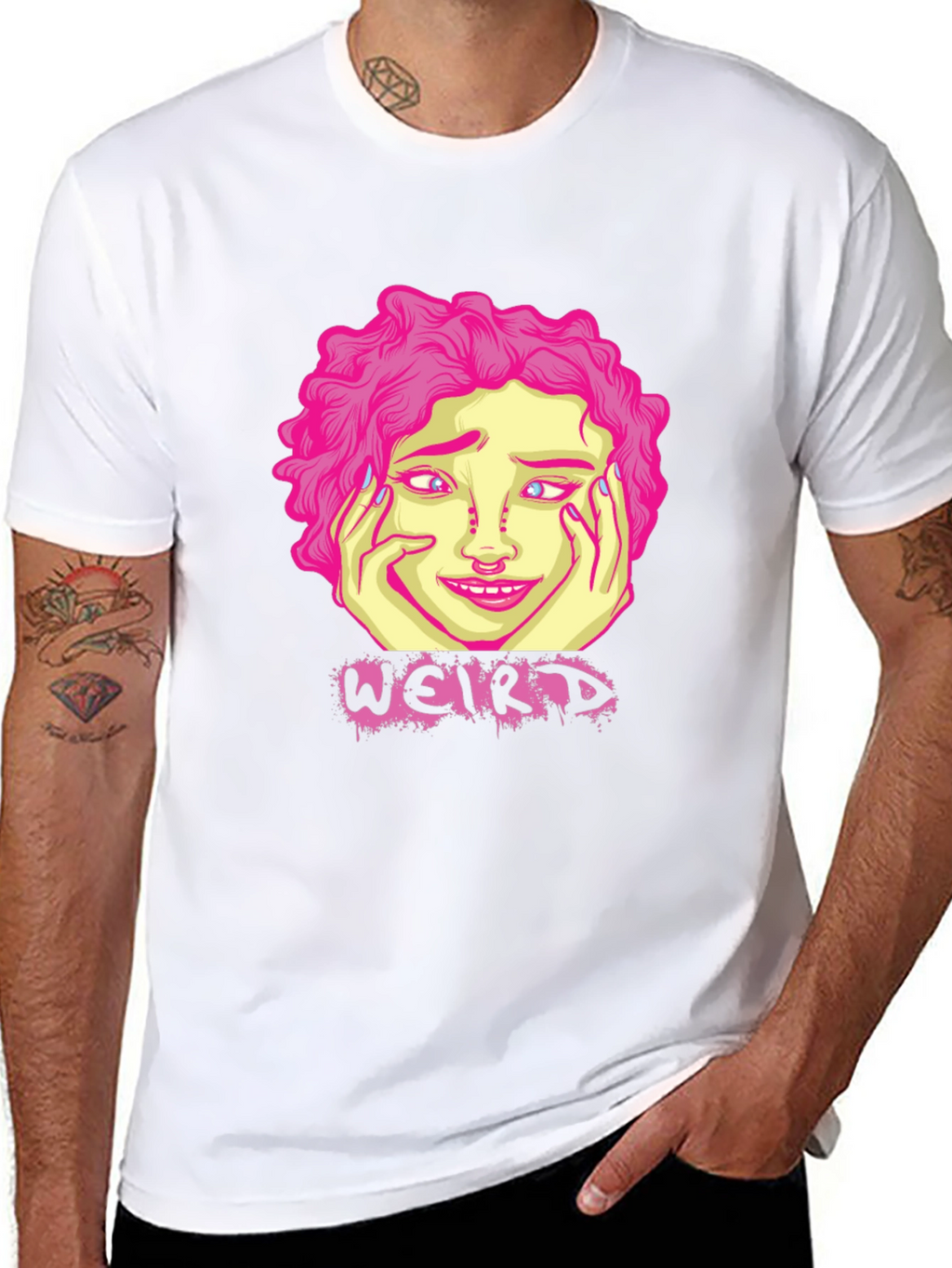 Weird Graphic T-Shirt - Black Cotton Tee