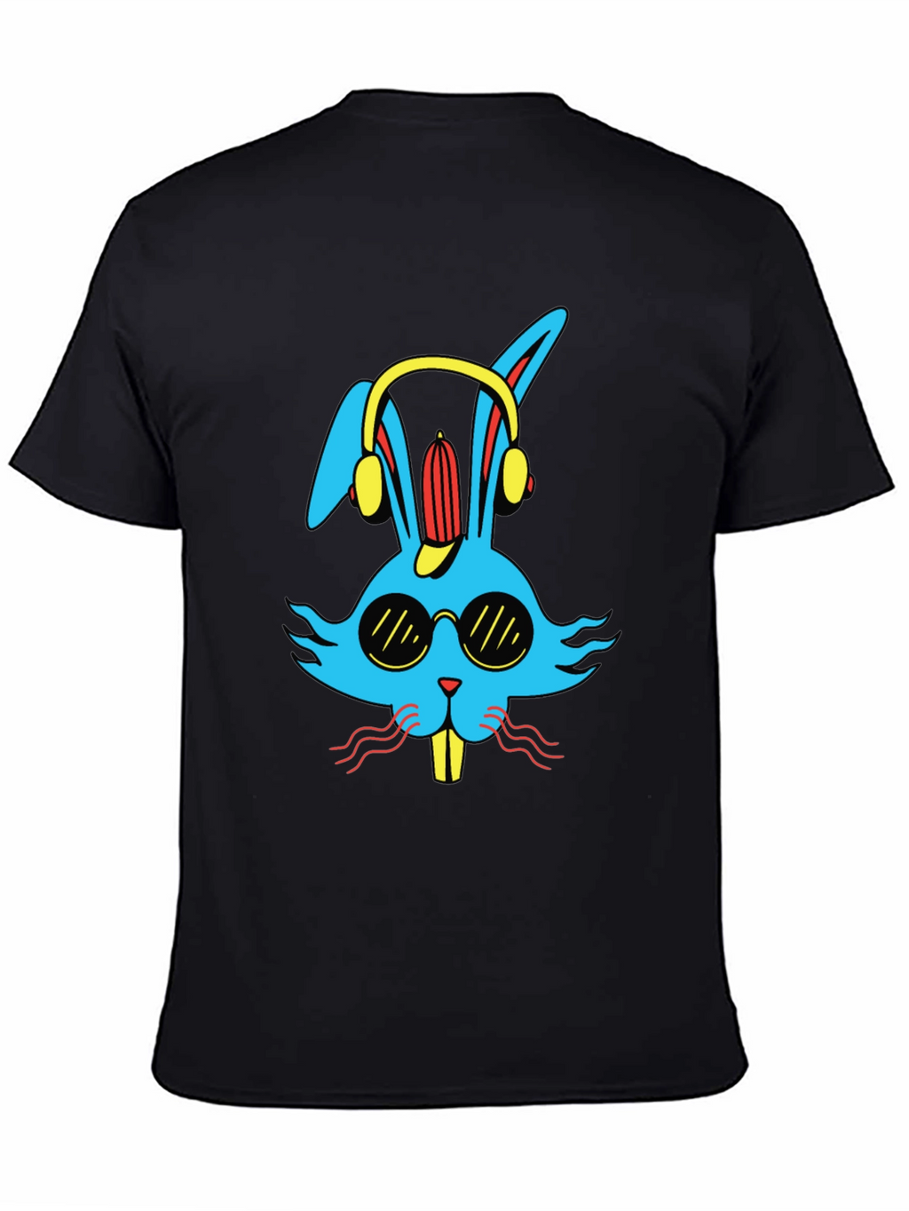 Cool Rabbit Graphic Tee - Black Cotton T-Shirt