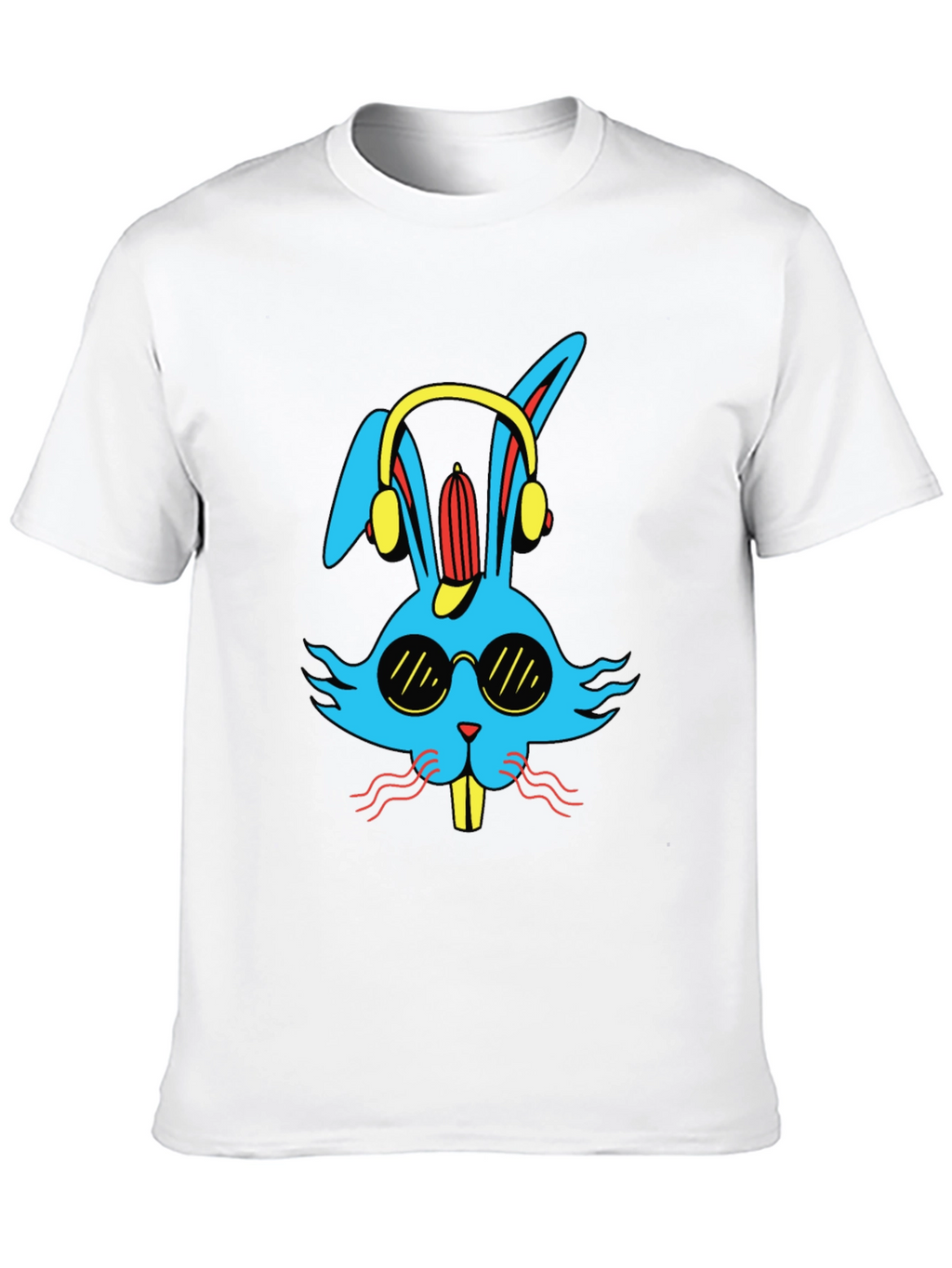 Cool Rabbit Graphic Tee - Black Cotton T-Shirt