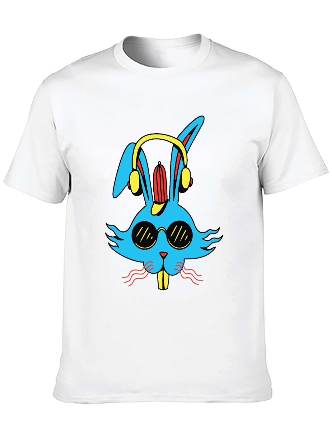 Cool Rabbit Graphic Tee - Black Cotton T-Shirt