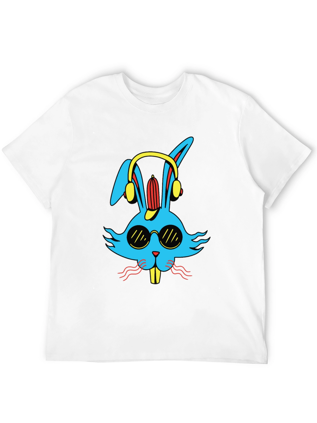 Cool Rabbit Graphic Tee - Black Cotton T-Shirt