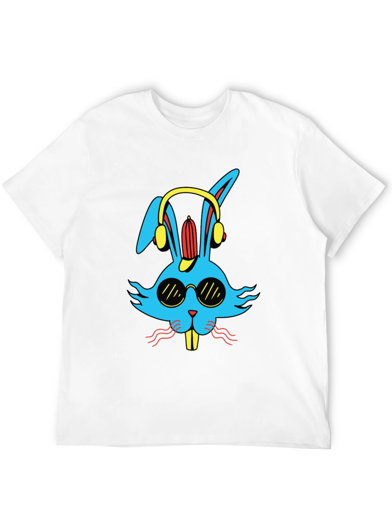 Cool Rabbit Graphic Tee - Black Cotton T-Shirt