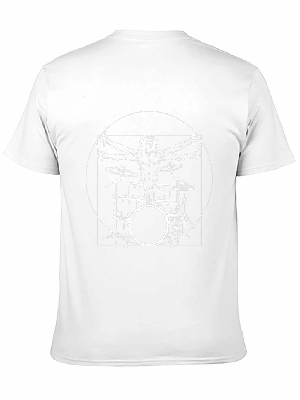 Vitruvian Drummer Black Graphic Tee