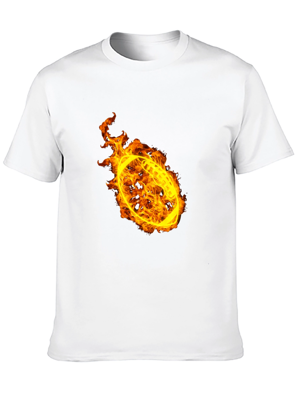 Flaming Football Graphic T-Shirt