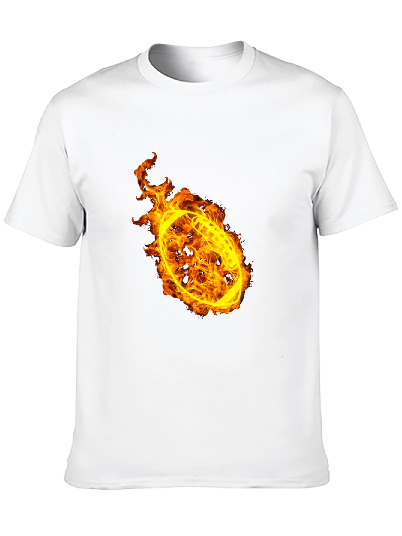 Flaming Football Graphic T-Shirt
