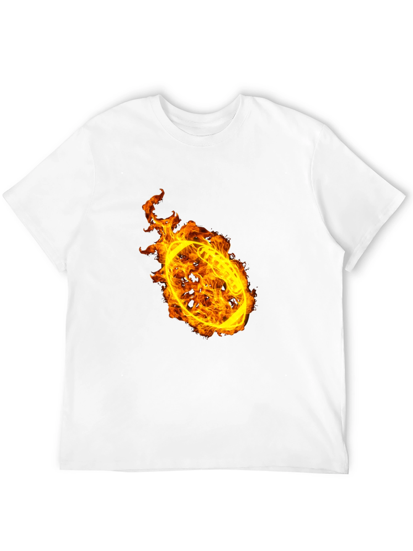 Flaming Football Graphic T-Shirt