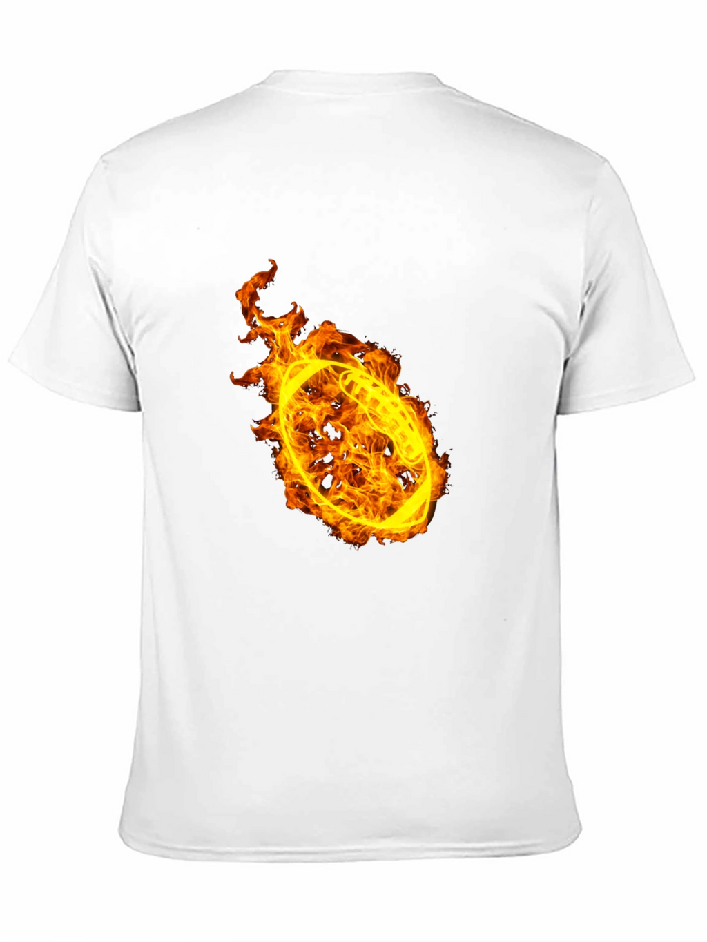 Flaming Football Graphic T-Shirt