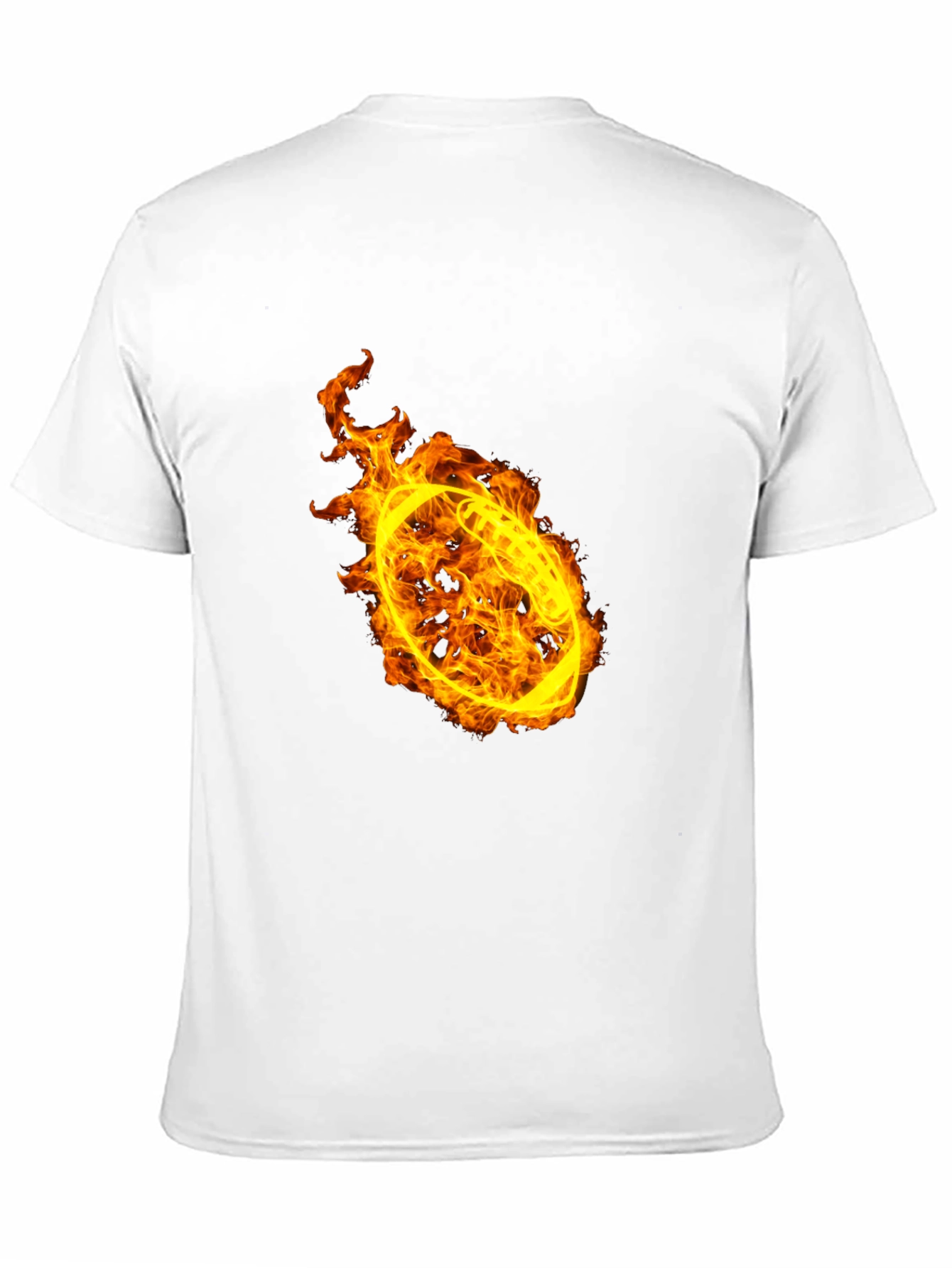 Flaming Football Graphic T-Shirt