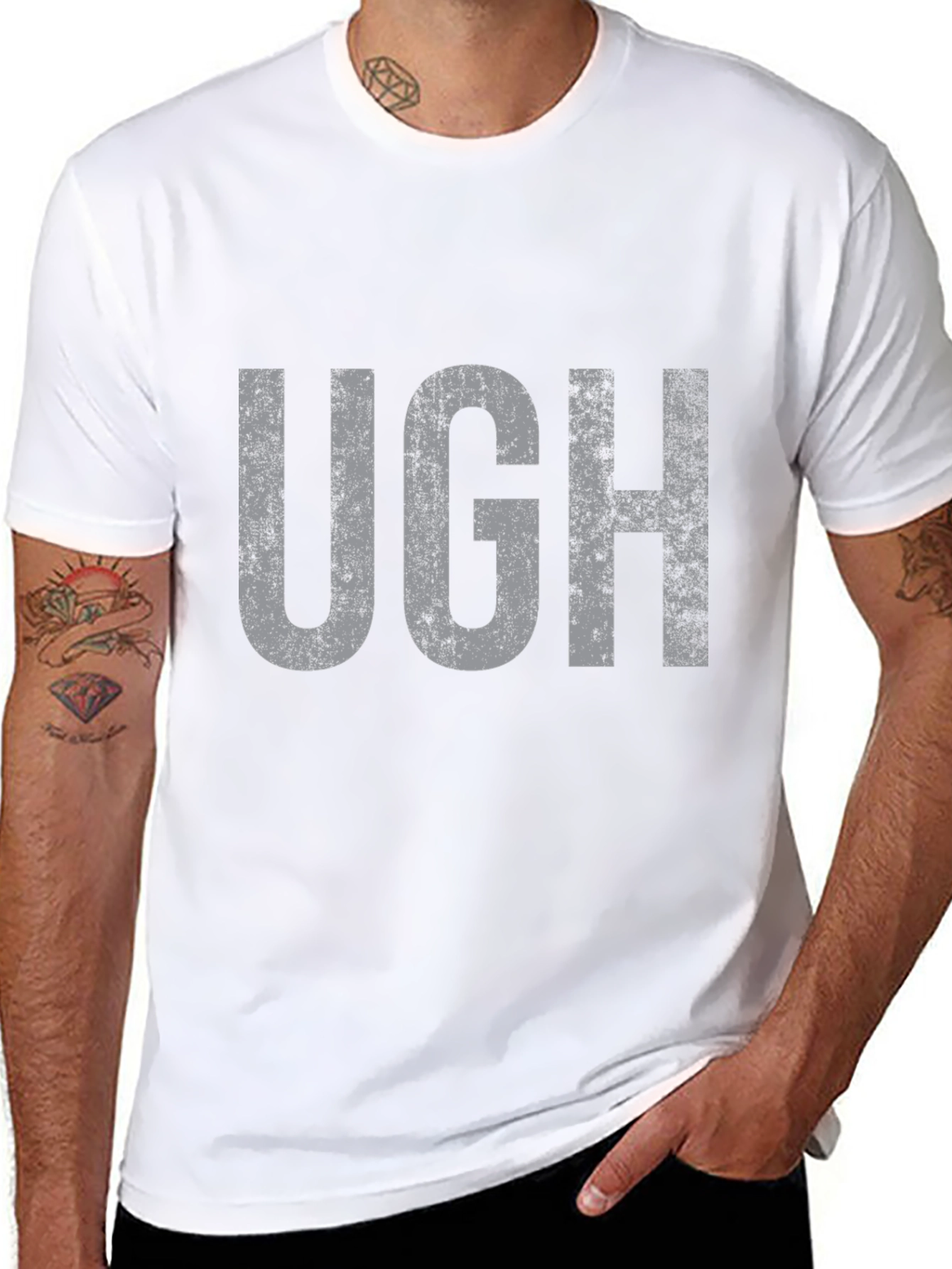 Ugh Graphic Tee - Distressed Print