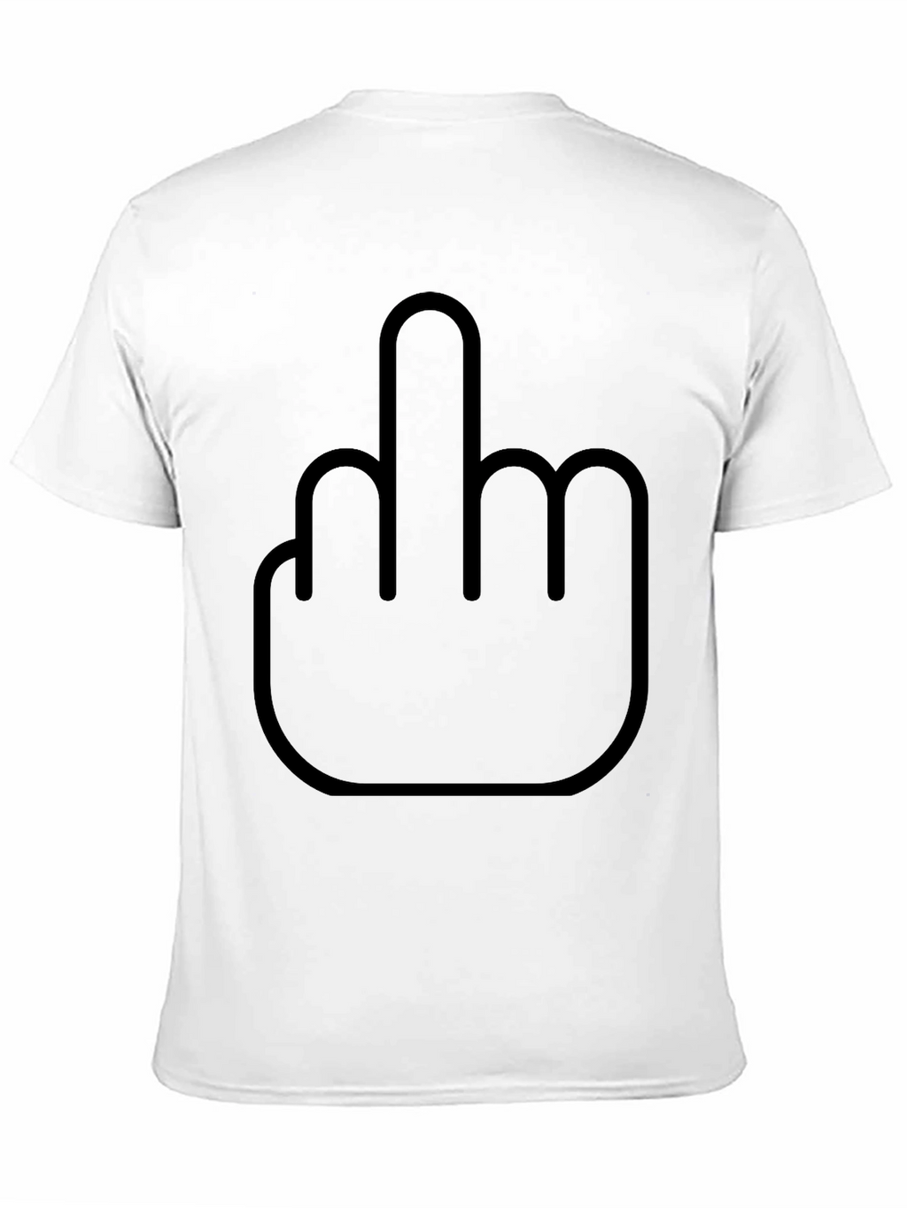 Funny Middle Finger Graphic Black T-Shirt