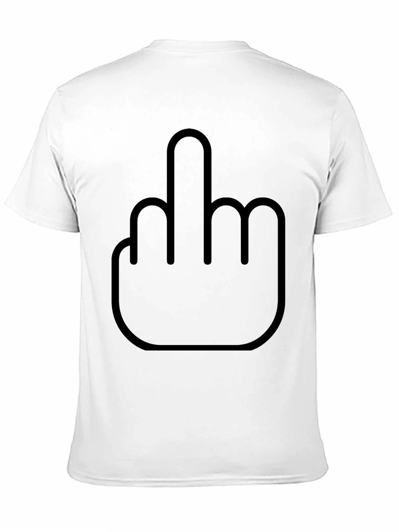 Funny Middle Finger Graphic Black T-Shirt