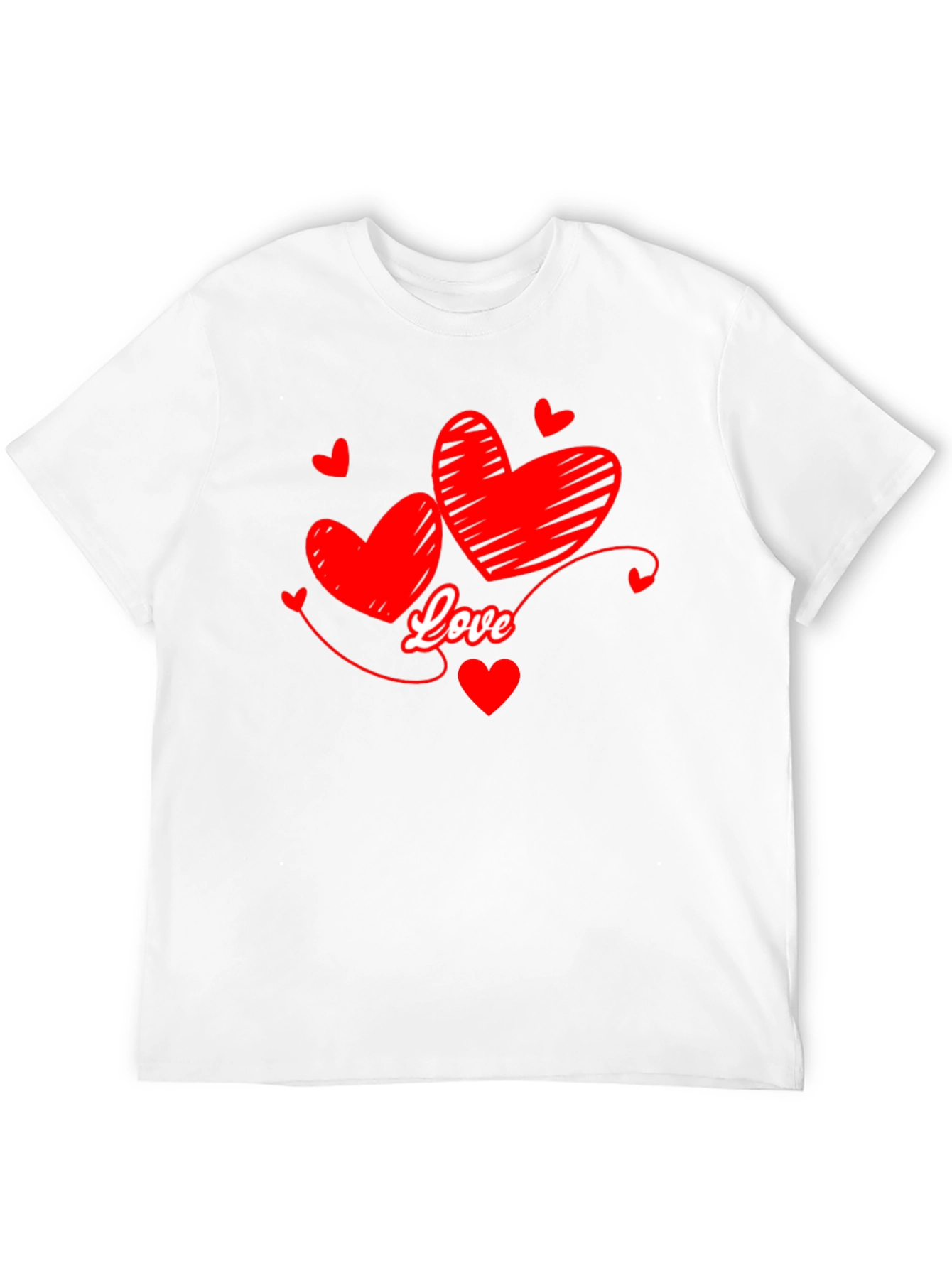 Love Hearts Graphic T-Shirt - Black