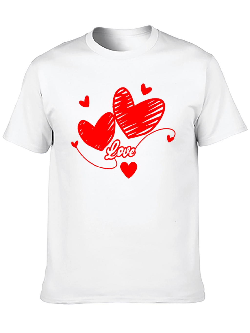 Love Hearts Graphic T-Shirt - Black