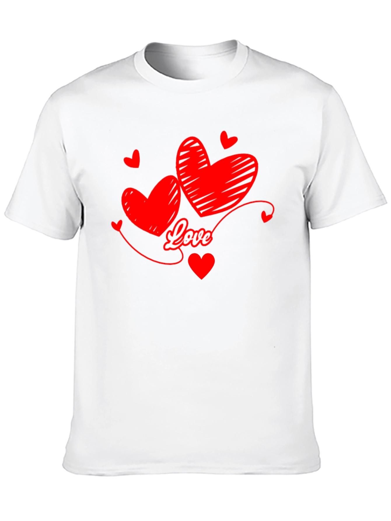Love Hearts Graphic T-Shirt - Black