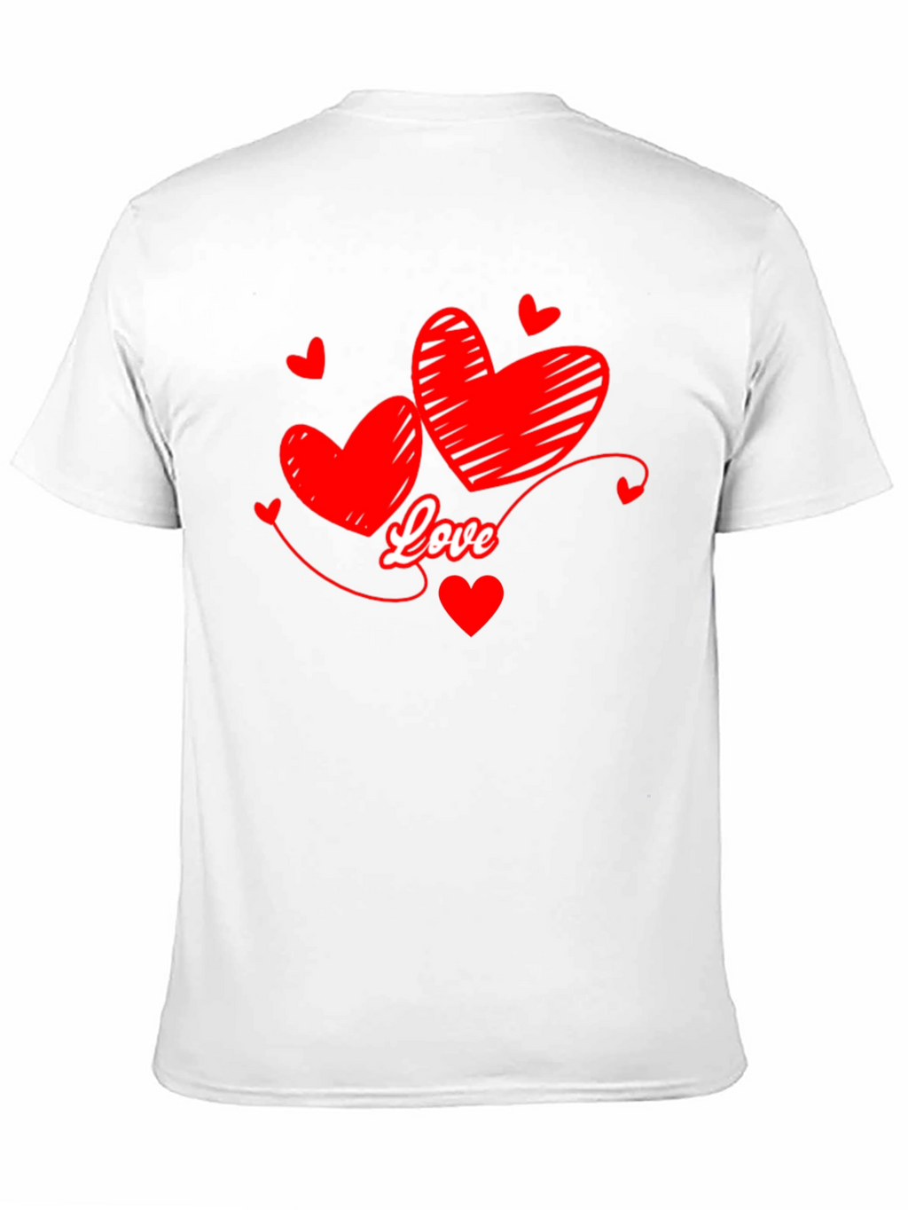 Love Hearts Graphic T-Shirt - Black