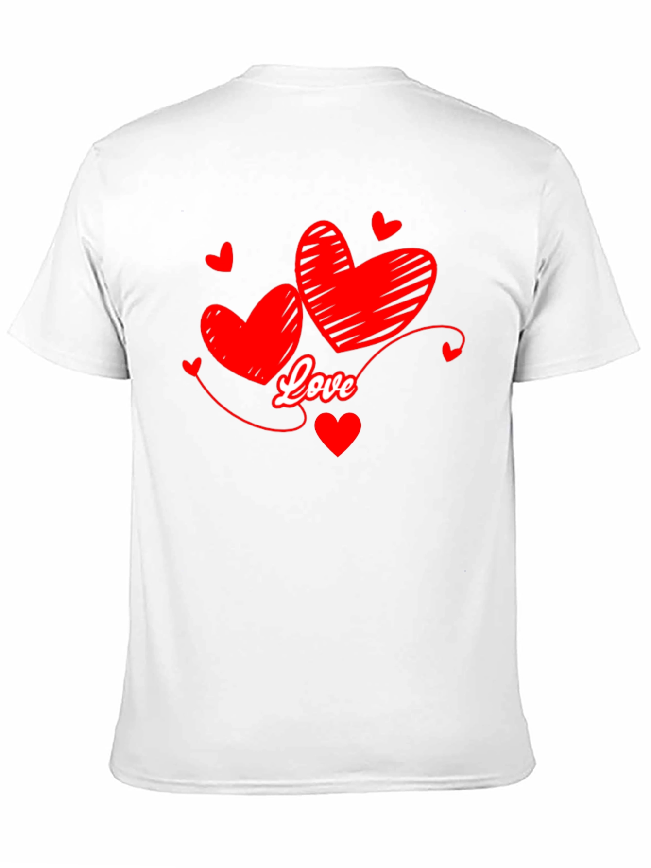 Love Hearts Graphic T-Shirt - Black