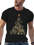 Festive Snowflake Christmas Tree Graphic Tee