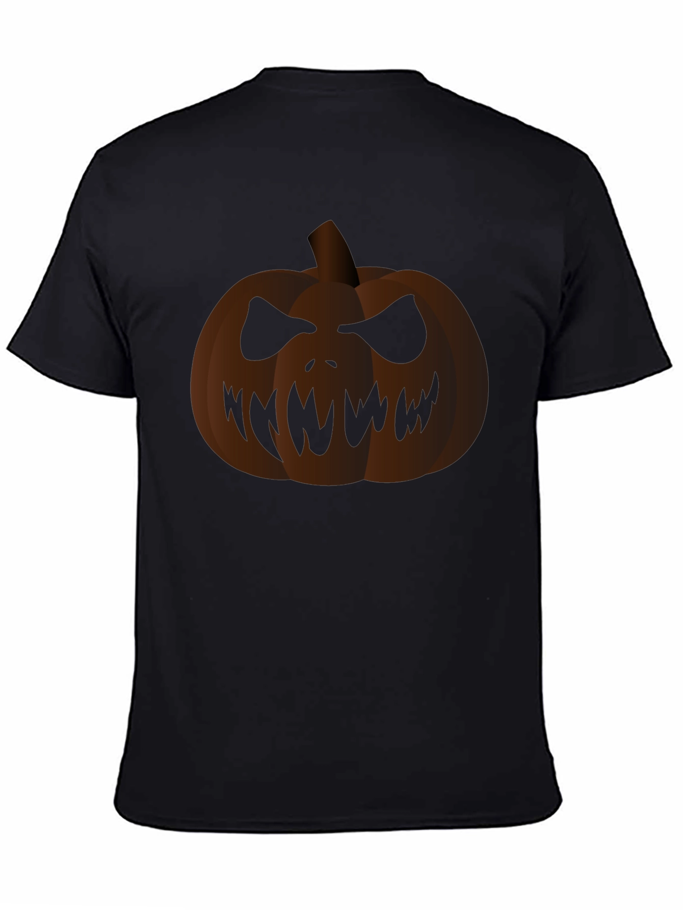 Spooky Pumpkin Graphic Black T-Shirt