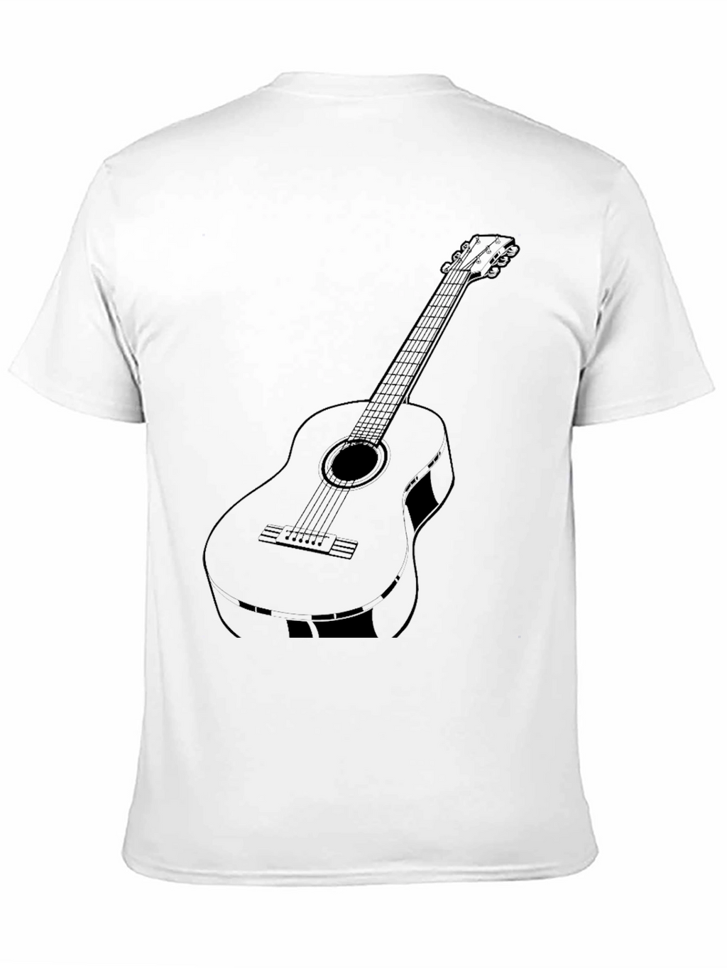 Guitar Graphic Tee - Black Casual T-Shirt