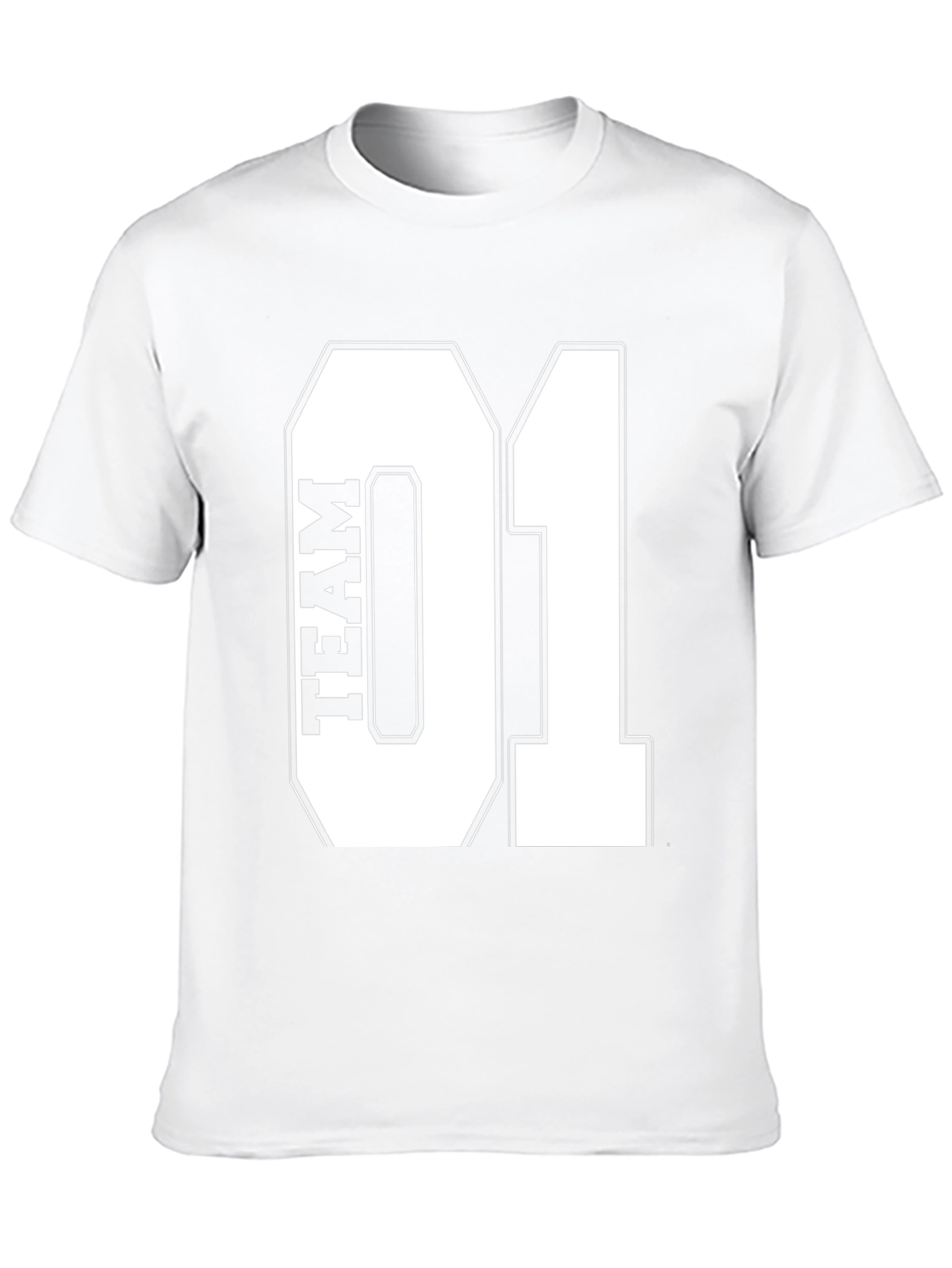 Team 01 Graphic Print Black T-Shirt
