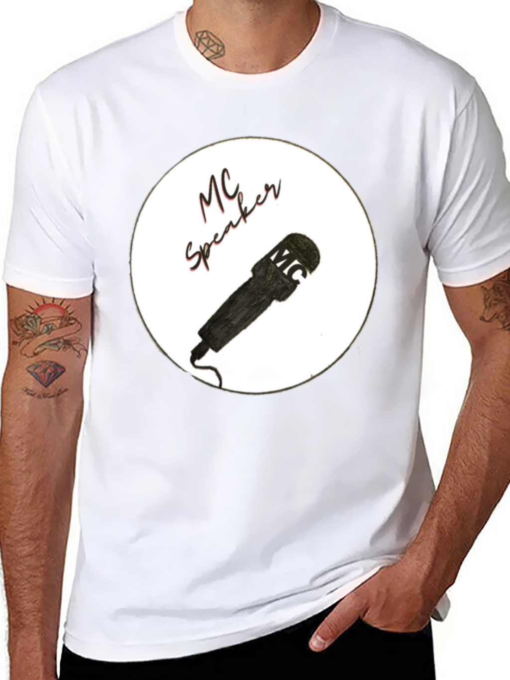 MC Speaker Black T-Shirt - Stylish Music Lover Tee