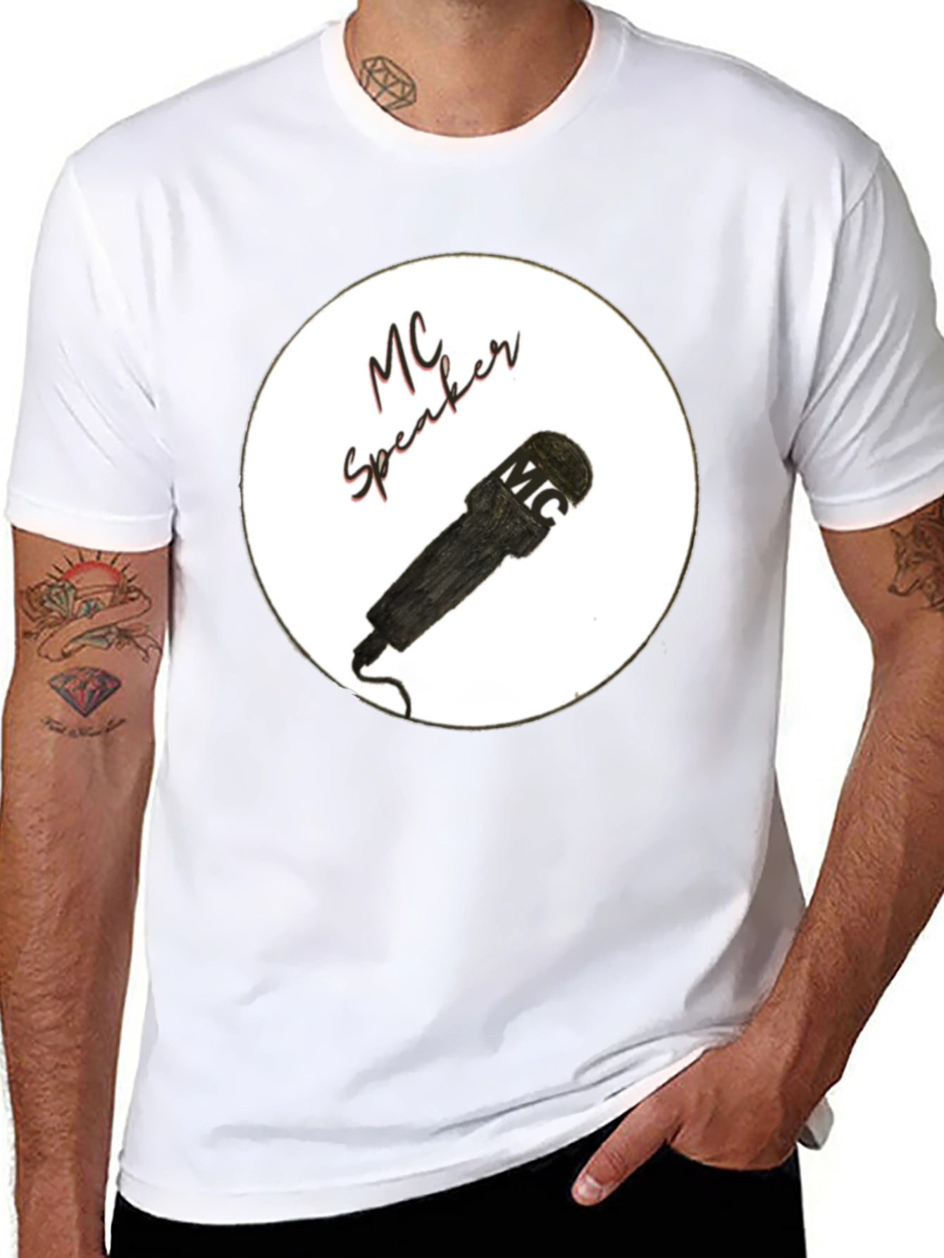 MC Speaker Black T-Shirt - Stylish Music Lover Tee