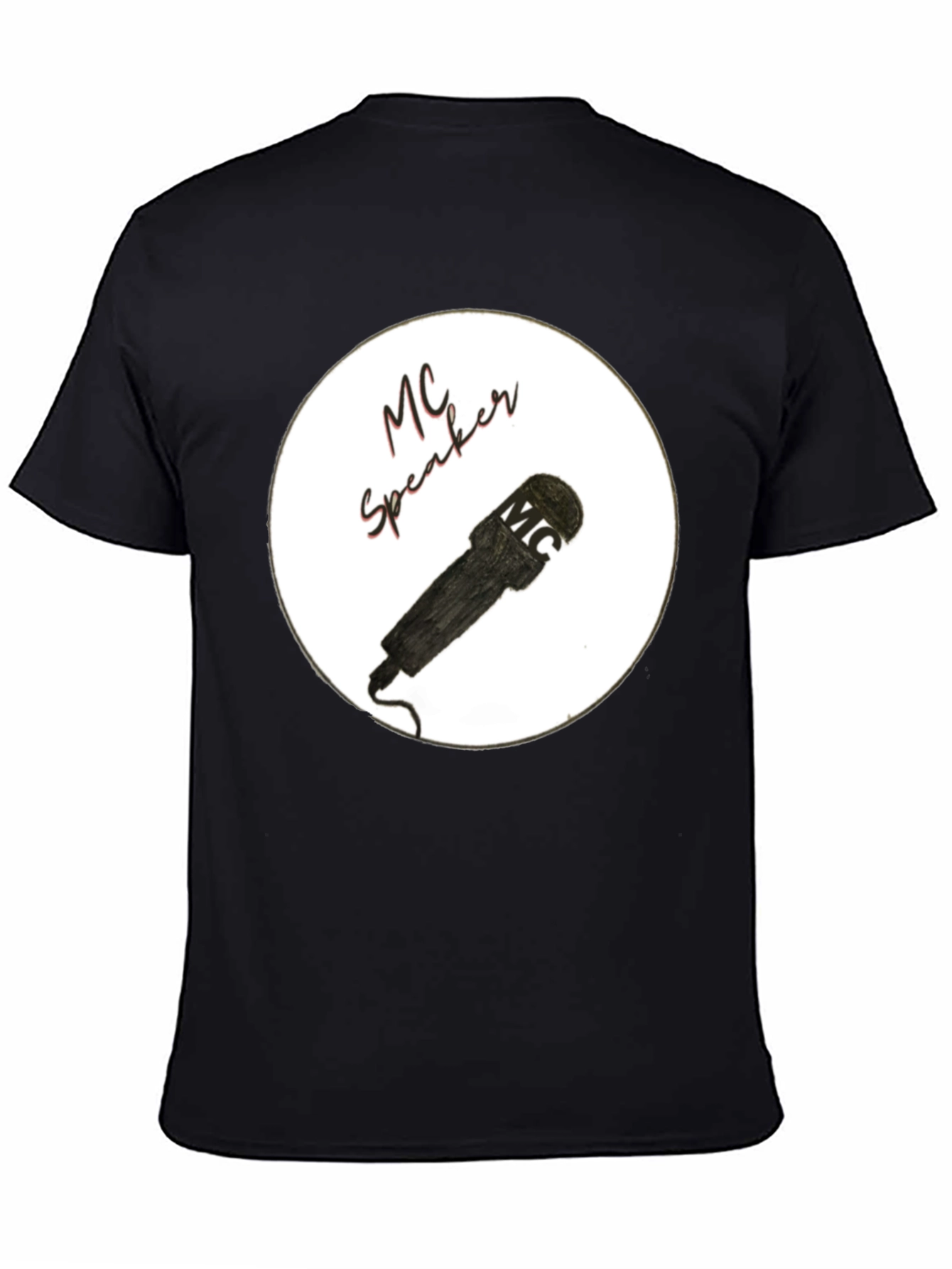 MC Speaker Black T-Shirt - Stylish Music Lover Tee