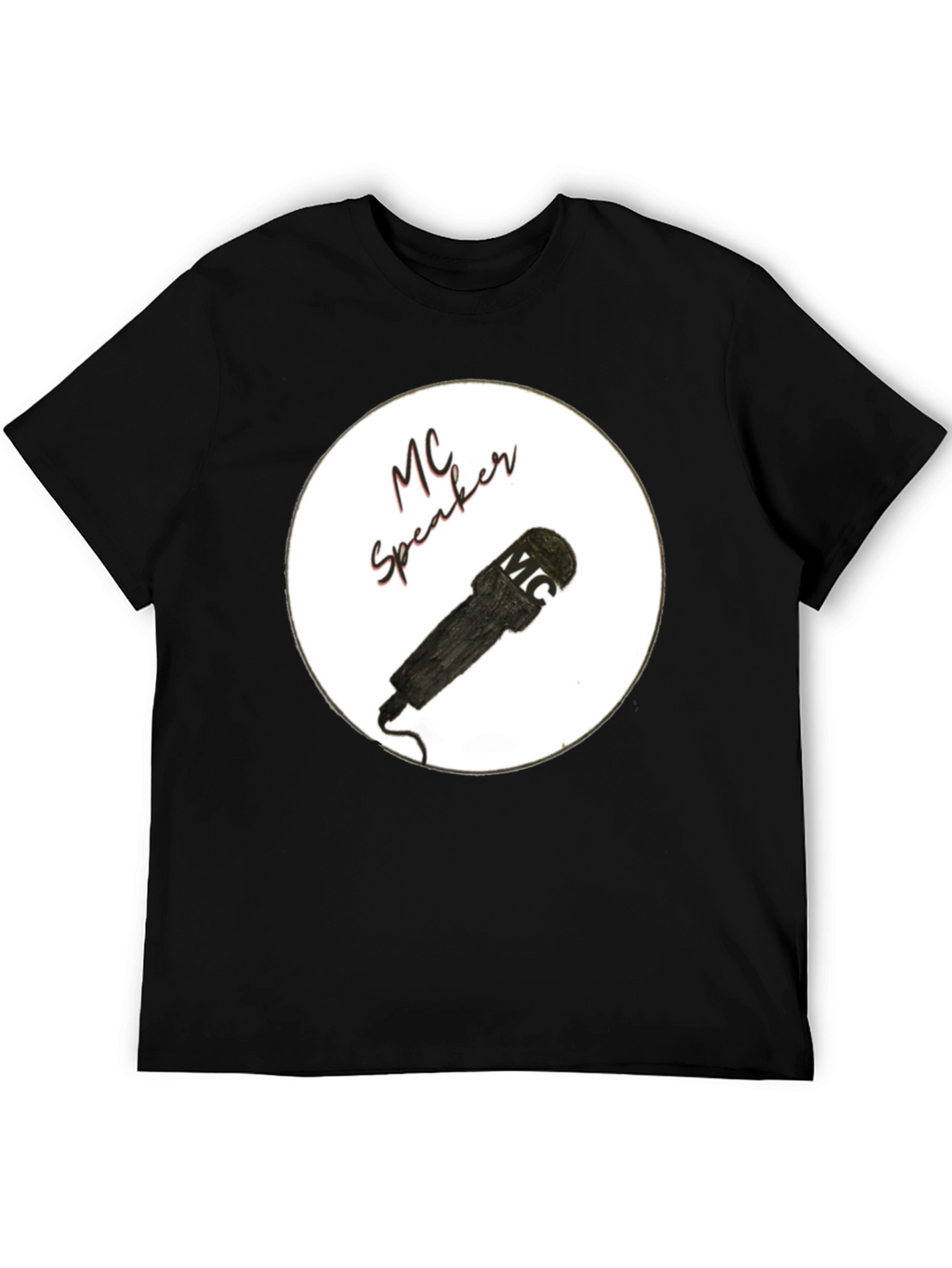 MC Speaker Black T-Shirt - Stylish Music Lover Tee