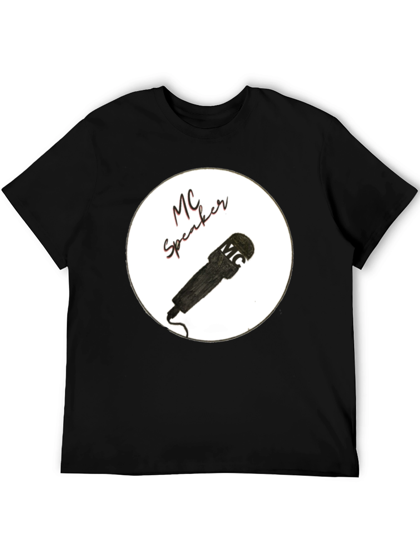 MC Speaker Black T-Shirt - Stylish Music Lover Tee