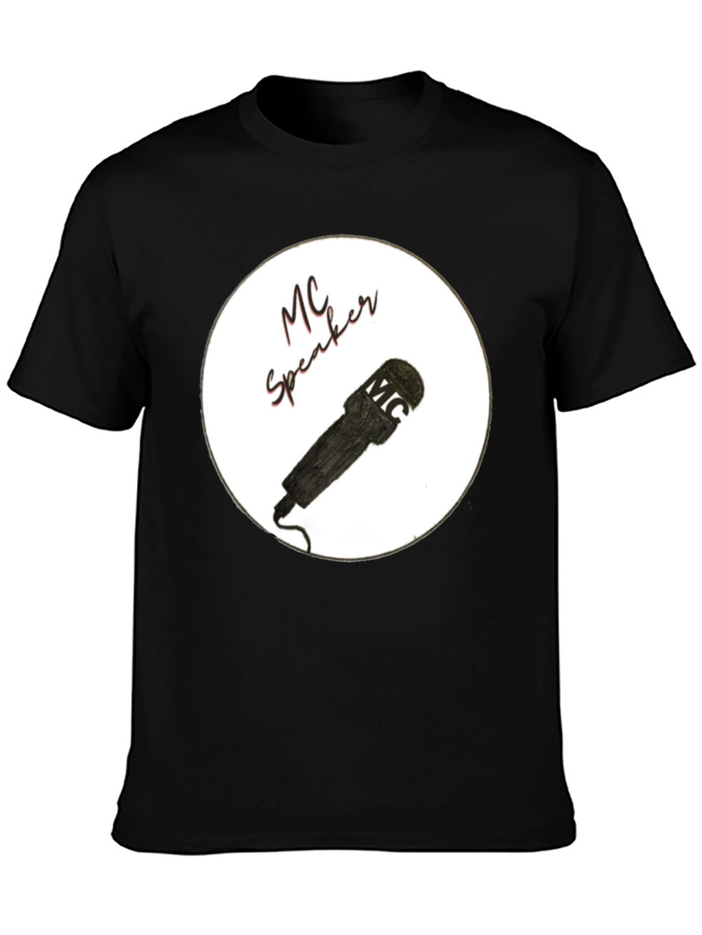 MC Speaker Black T-Shirt - Stylish Music Lover Tee