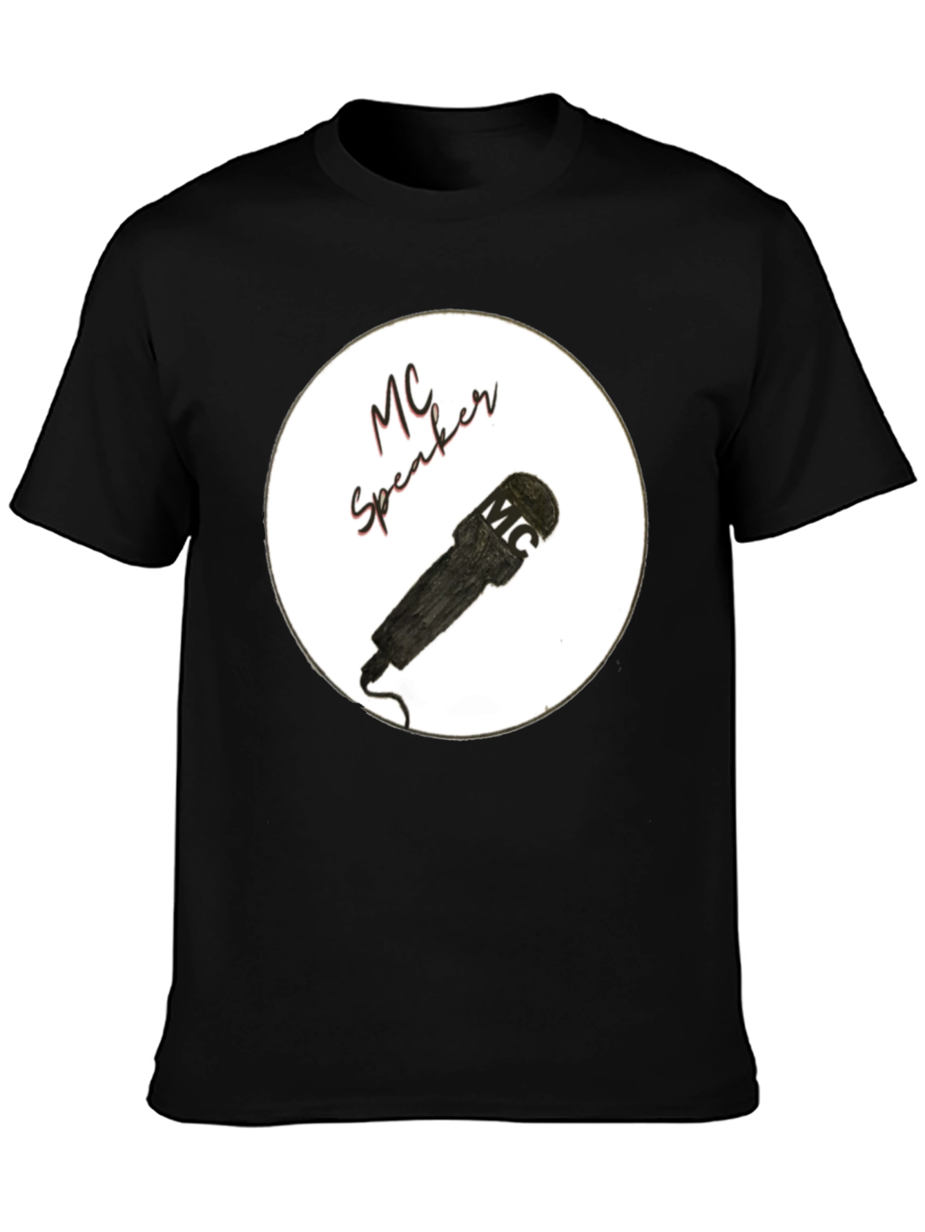 MC Speaker Black T-Shirt - Stylish Music Lover Tee