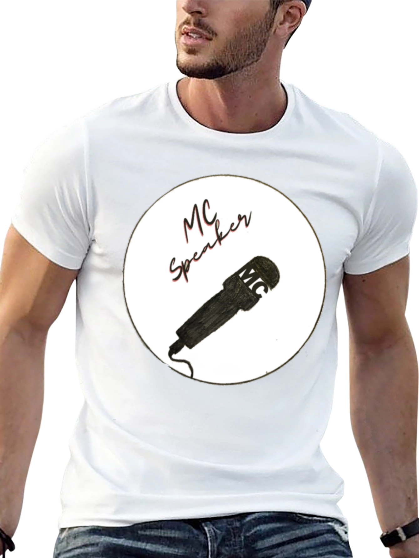 MC Speaker Black T-Shirt - Stylish Music Lover Tee