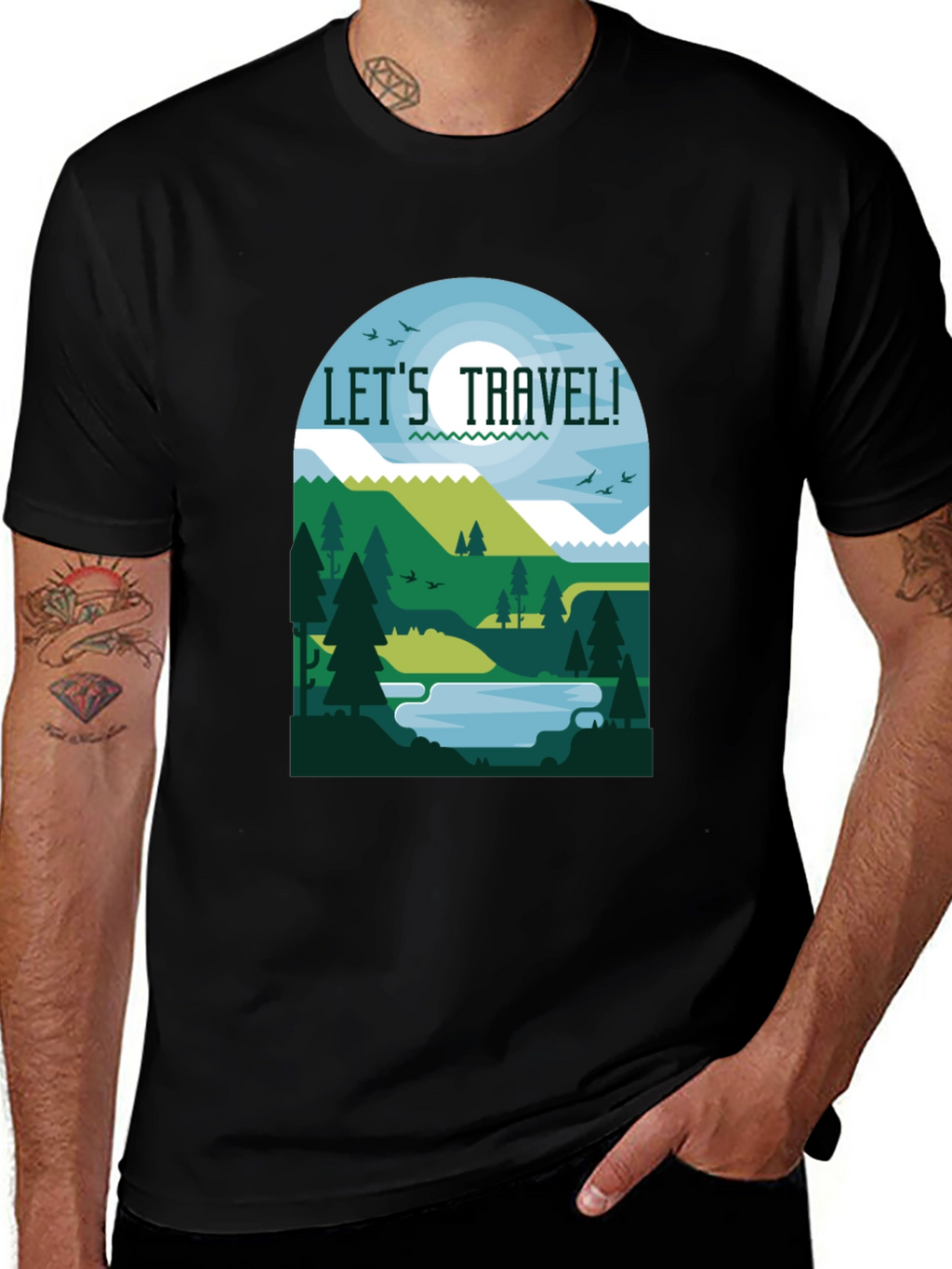 Lets Travel T-Shirt - Nature Inspired Tee