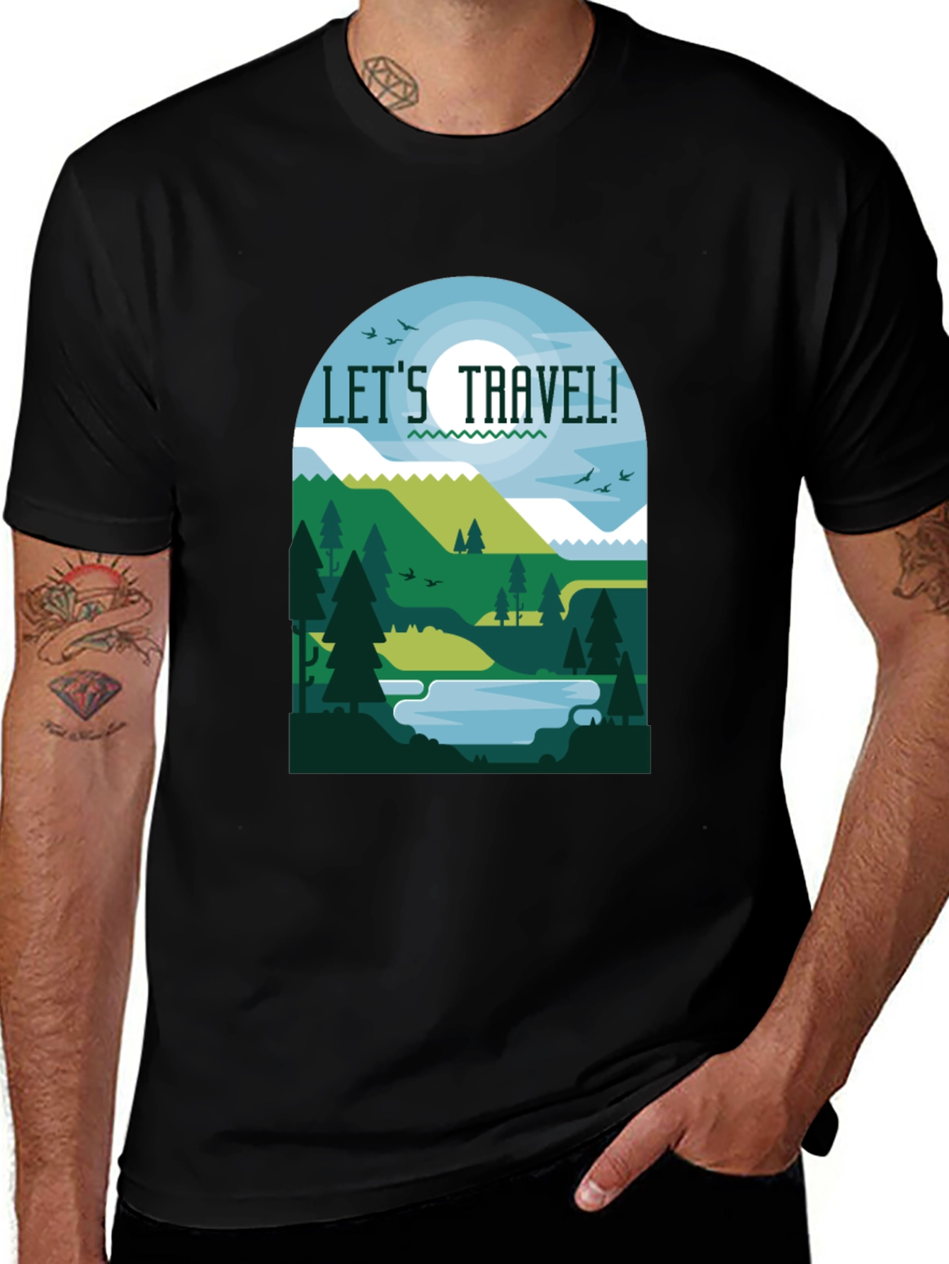 Lets Travel T-Shirt - Nature Inspired Tee