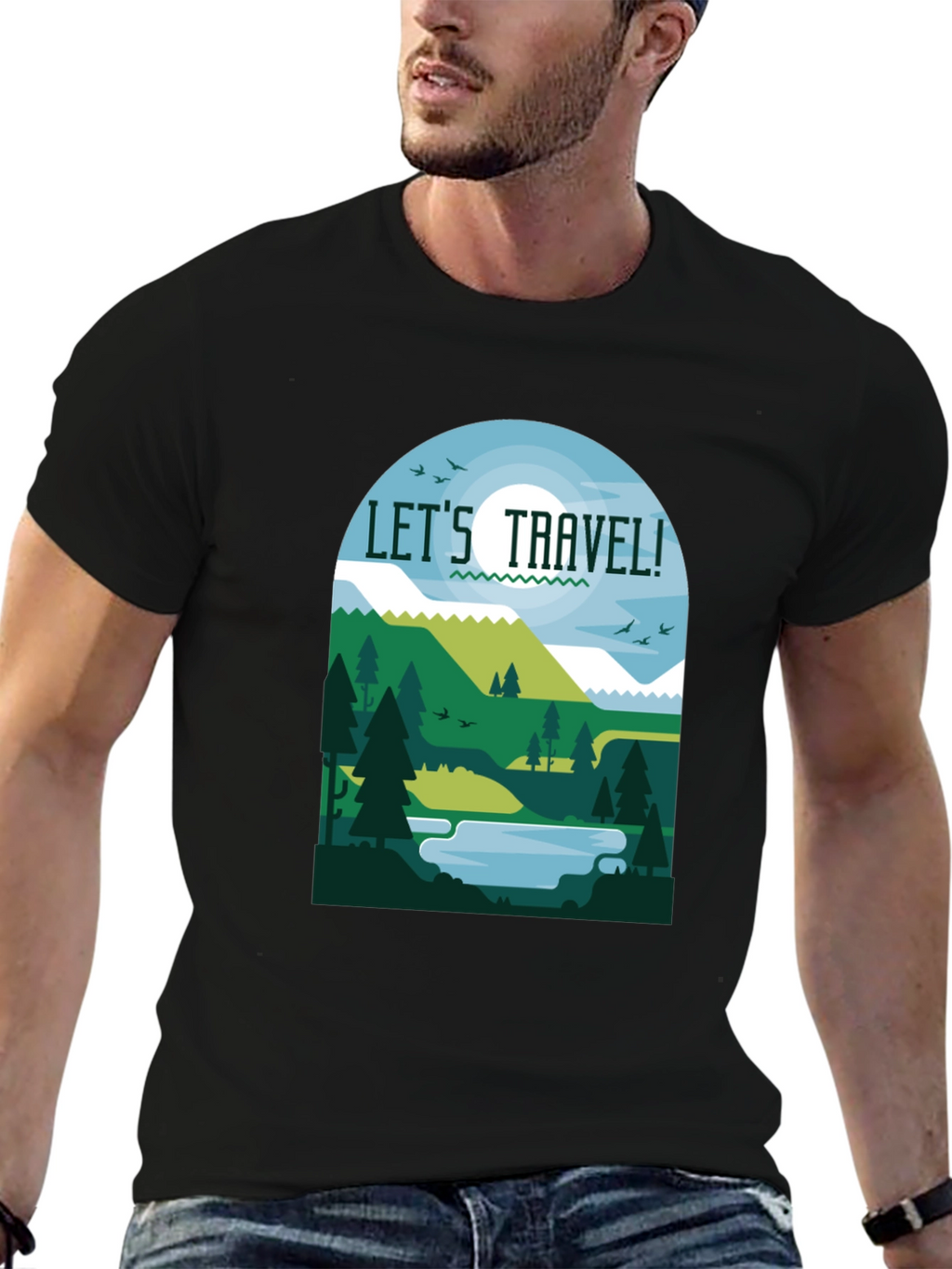 Lets Travel T-Shirt - Nature Inspired Tee