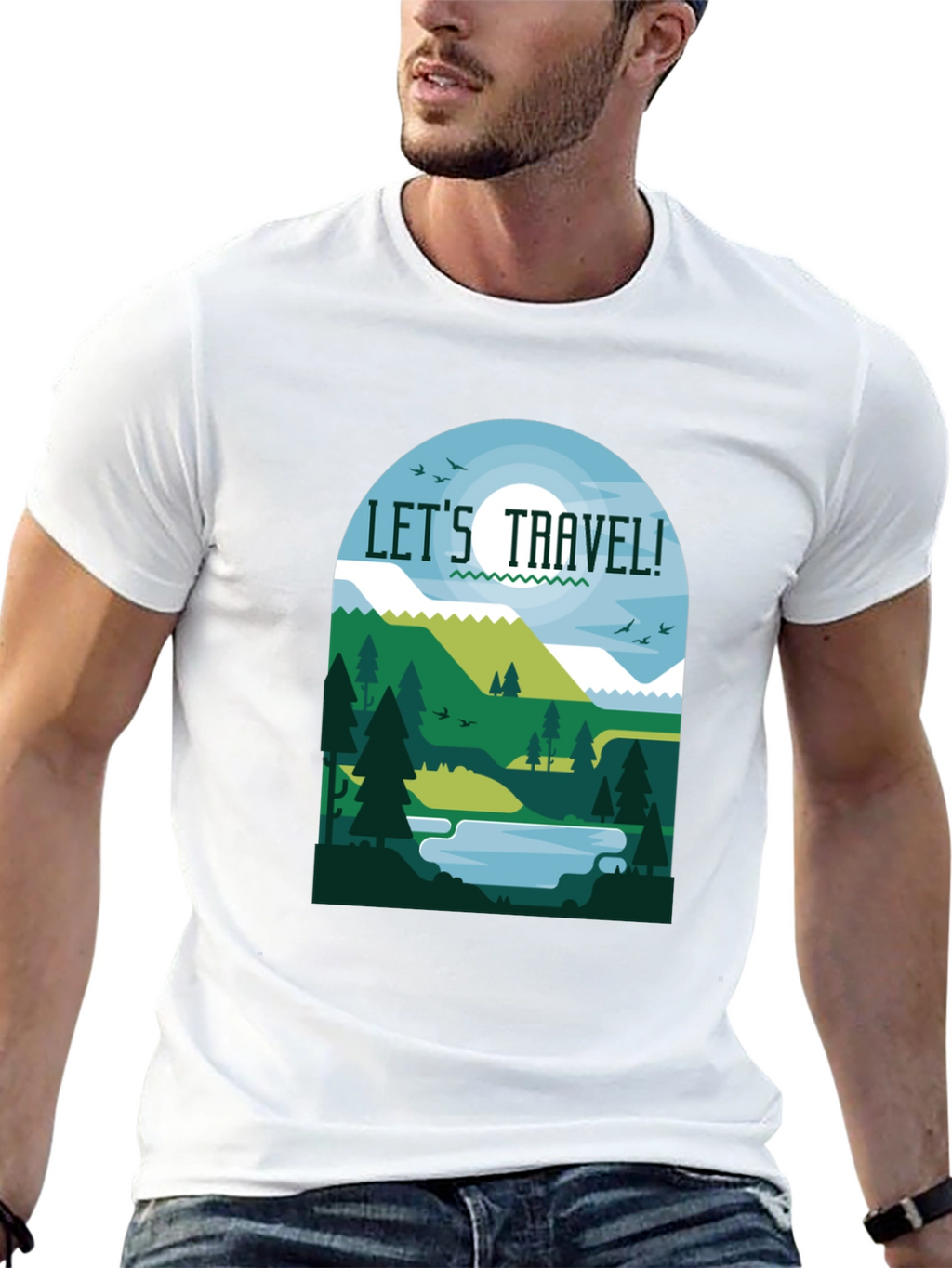 Lets Travel T-Shirt - Nature Inspired Tee