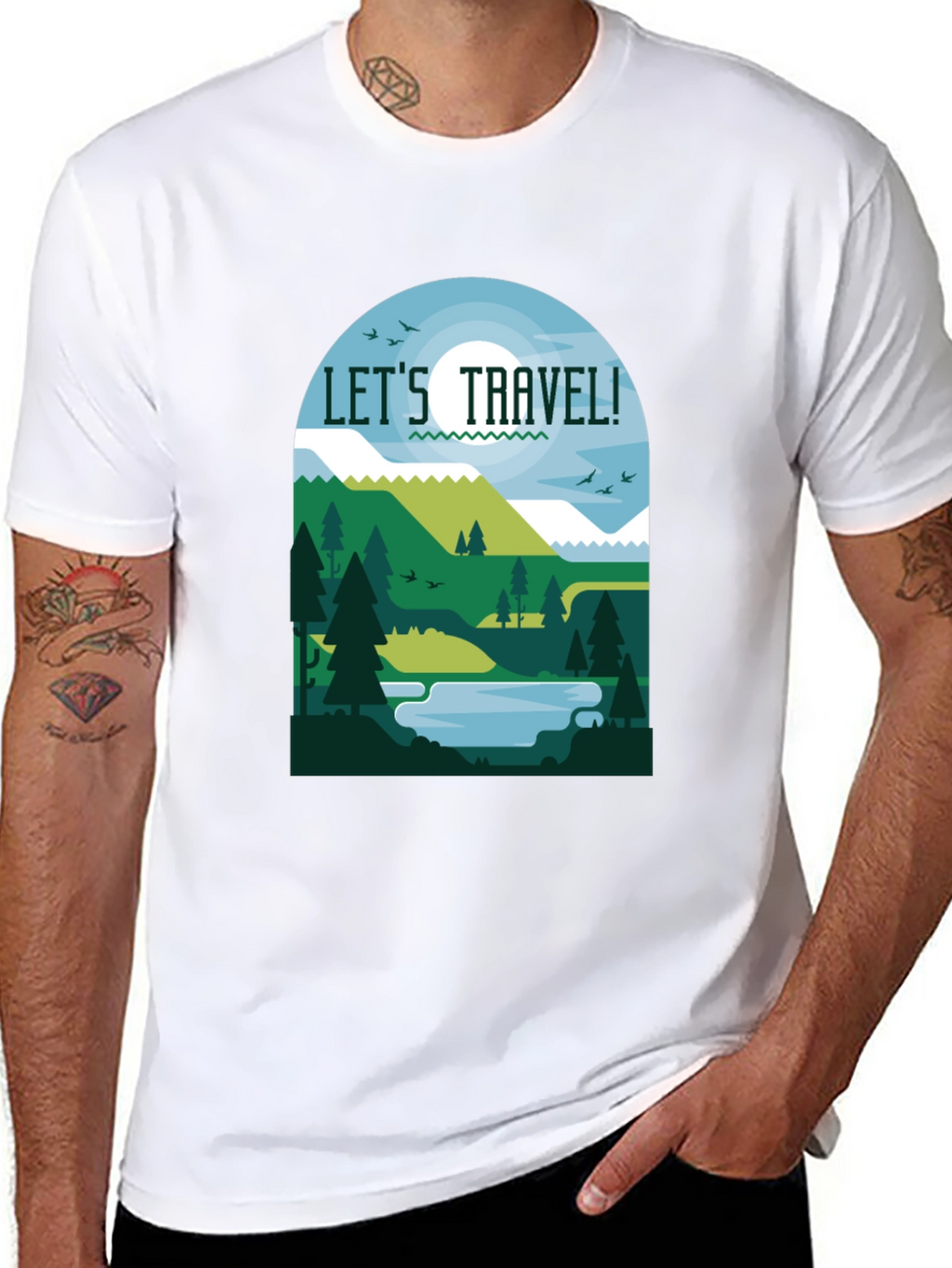 Lets Travel T-Shirt - Nature Inspired Tee