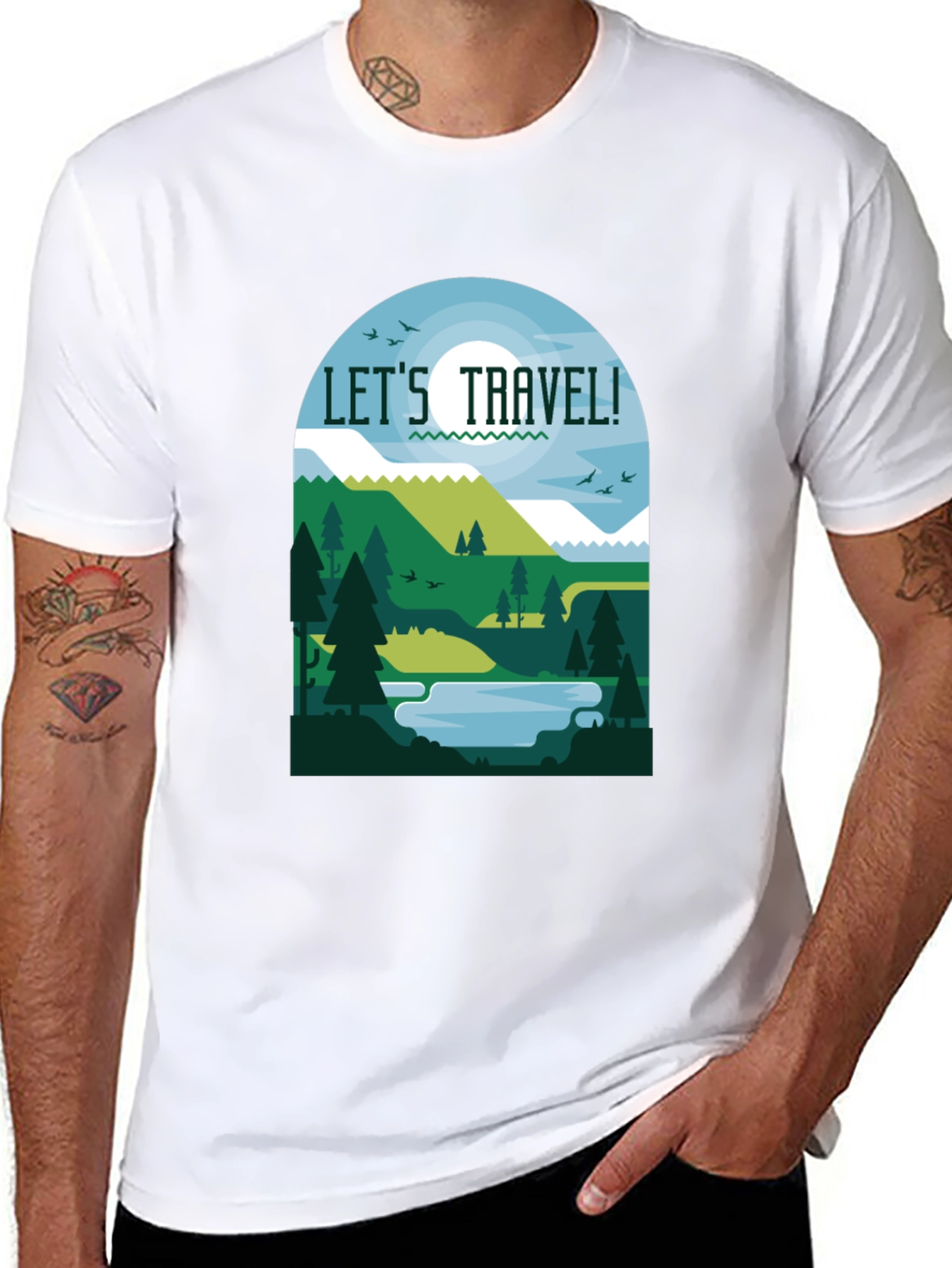 Lets Travel T-Shirt - Nature Inspired Tee